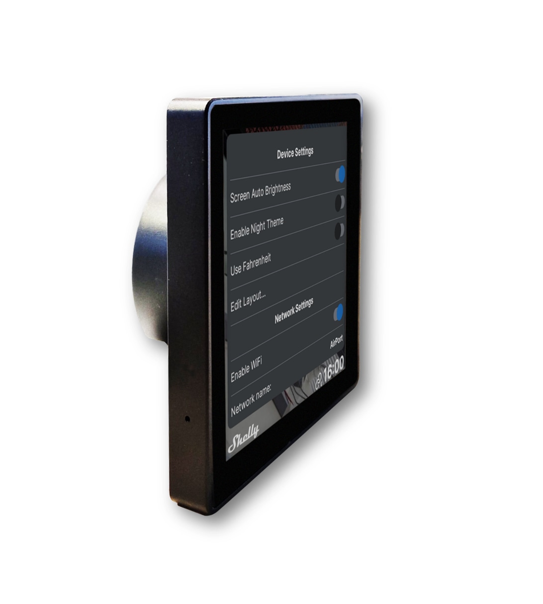 SHELLY WLAN-Schaltaktor Wall Display, Android, UP, schwarz SHELLY WLAN-Schaltaktor Wall Display, Android, UP, schwarz