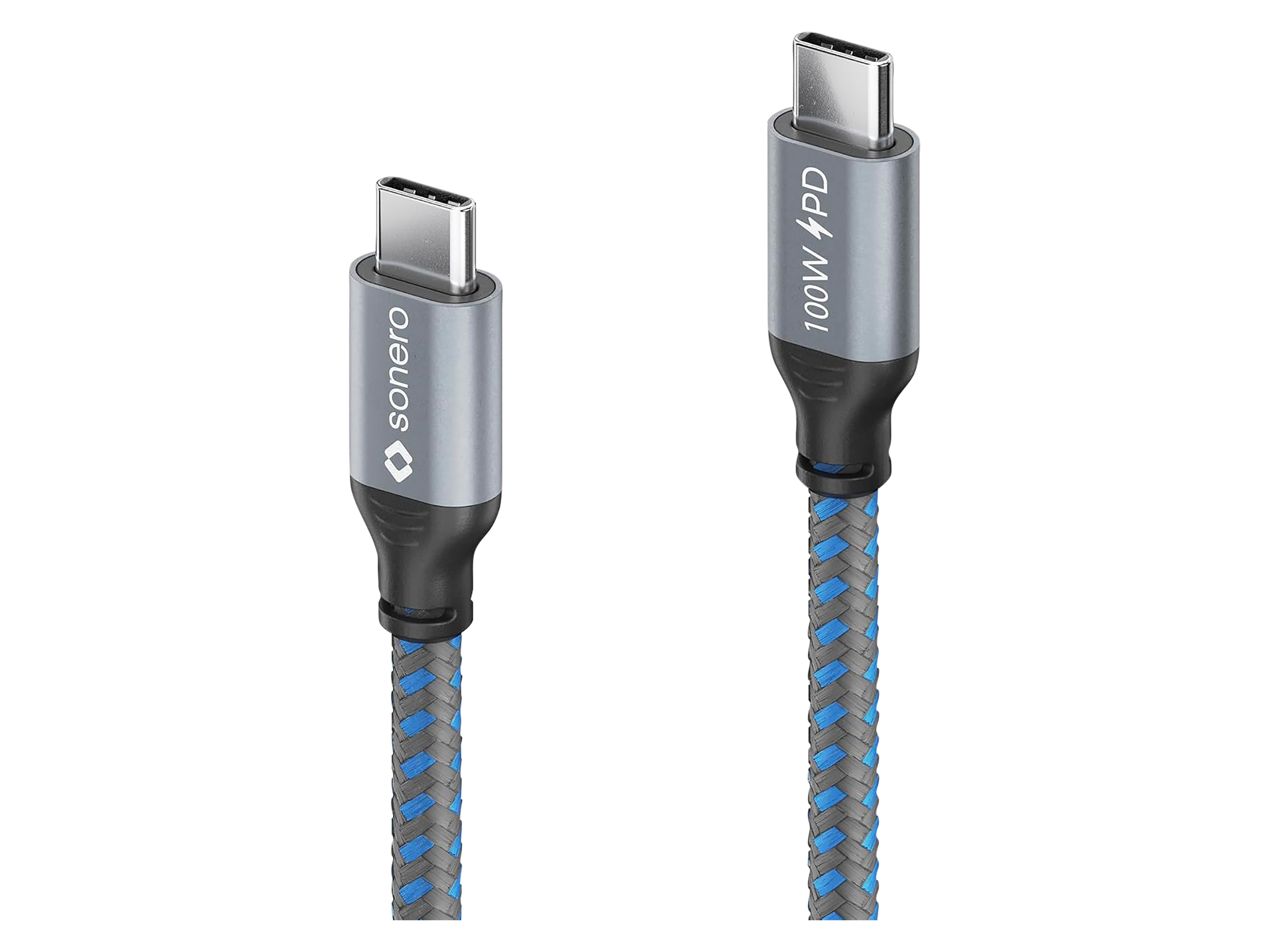 SONERO USB-C Kabel SPC-U310-015 100W PD 1,5m grau-blau