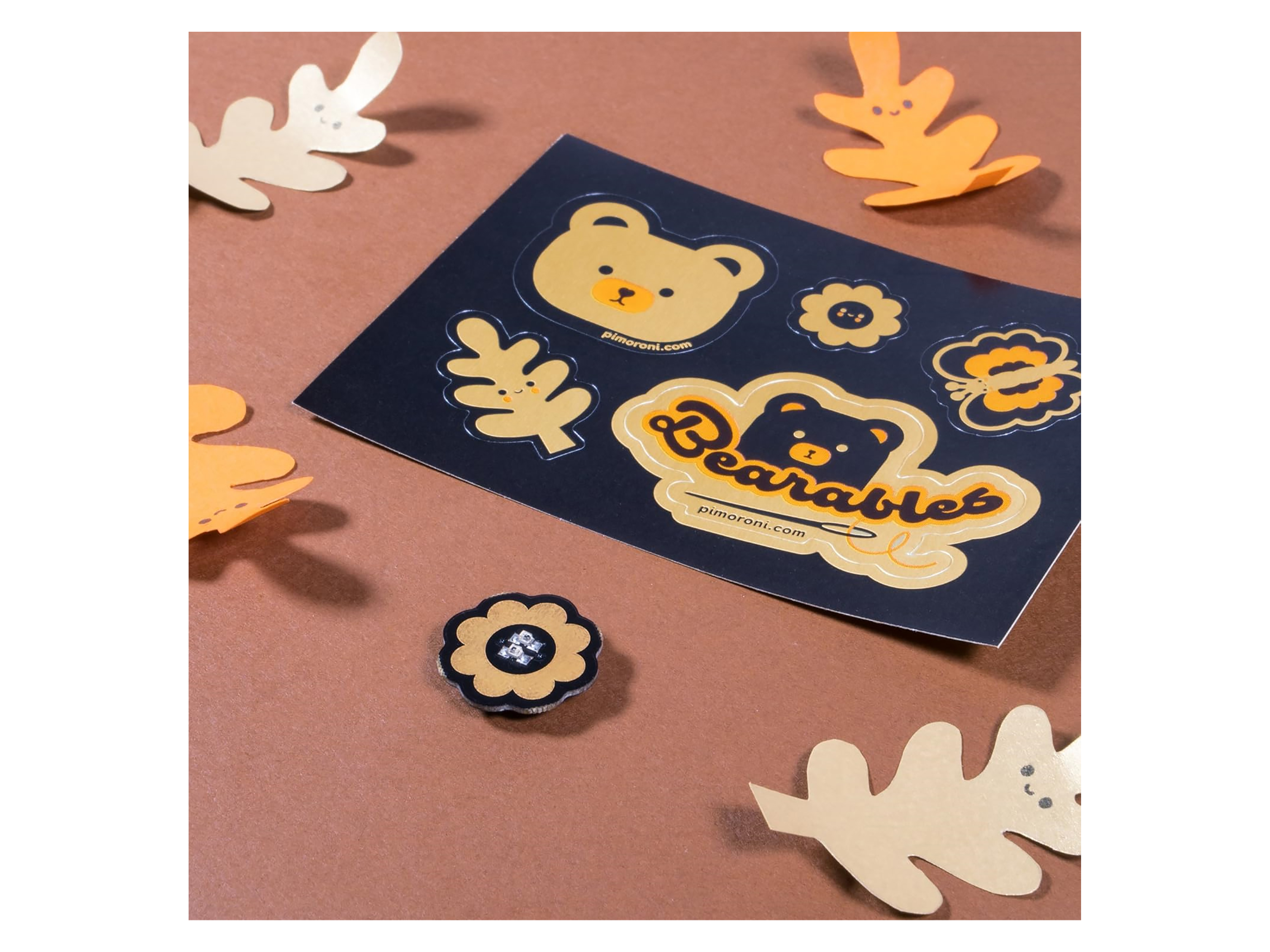 PIMORONI Bearables Fox Kit mit bunten LED-Ansteckern