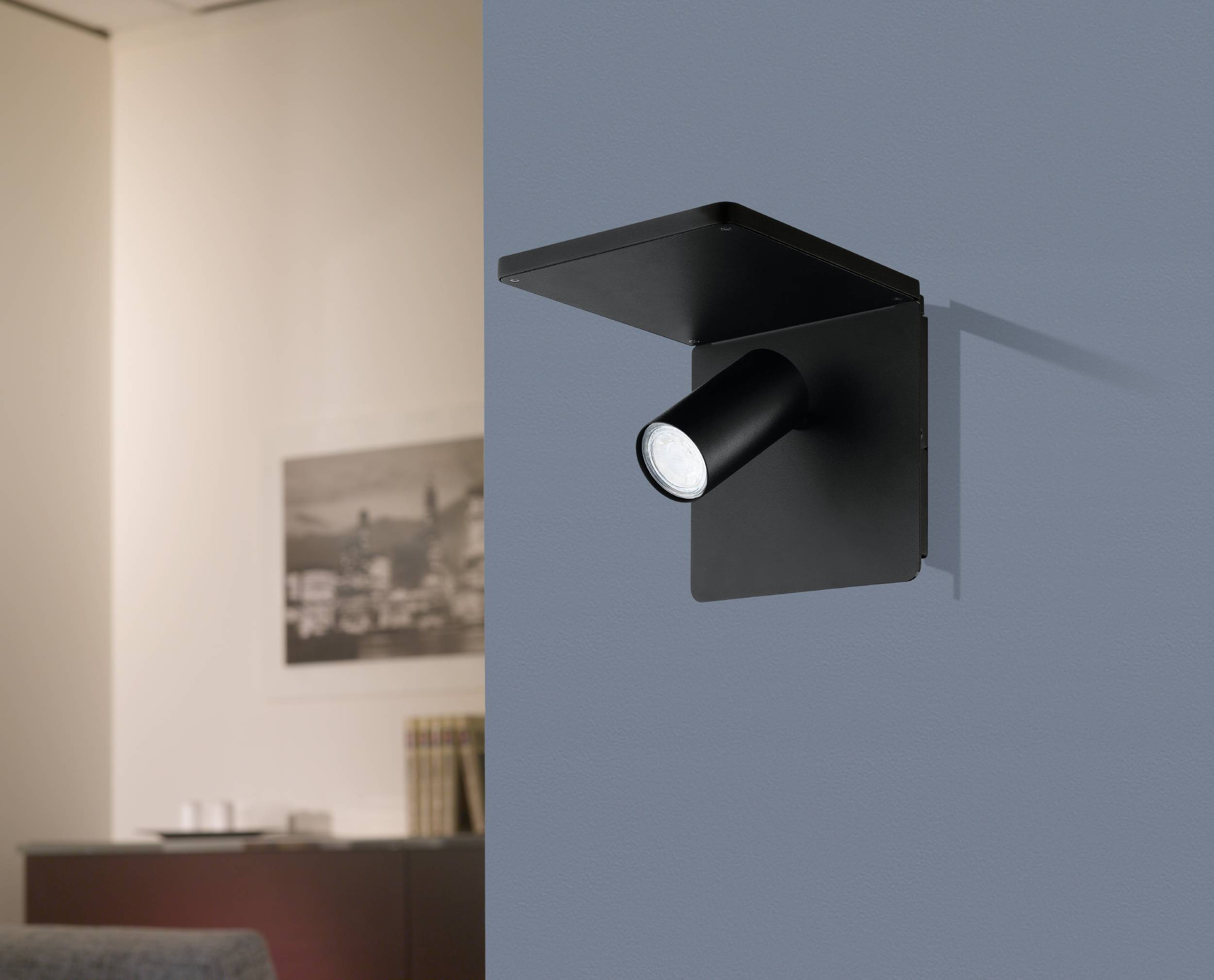 EGLO LED-Wandleuchte Ciglie, 98263 schwarz, 4,5 W, 3000 K, QI-charger EGLO LED-Wandleuchte Ciglie, 98263 schwarz, 4,5 W, 3000 K, QI-charger