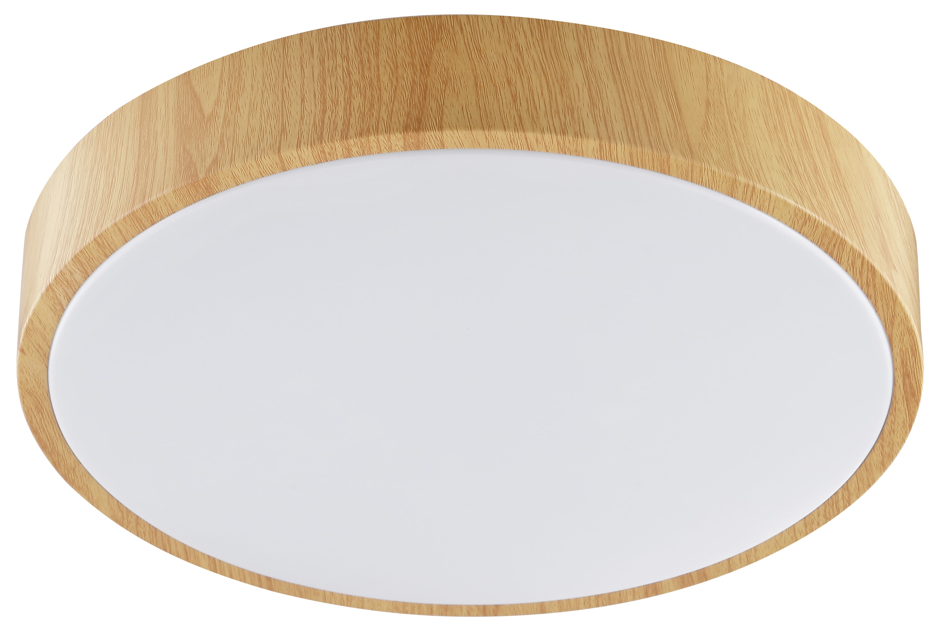 BRILLIANT LED-Deckenleuchte, Ø 33 cm, 18 W, 3000 K, 1800 lm, warmweiß, IP20, Holzoptik