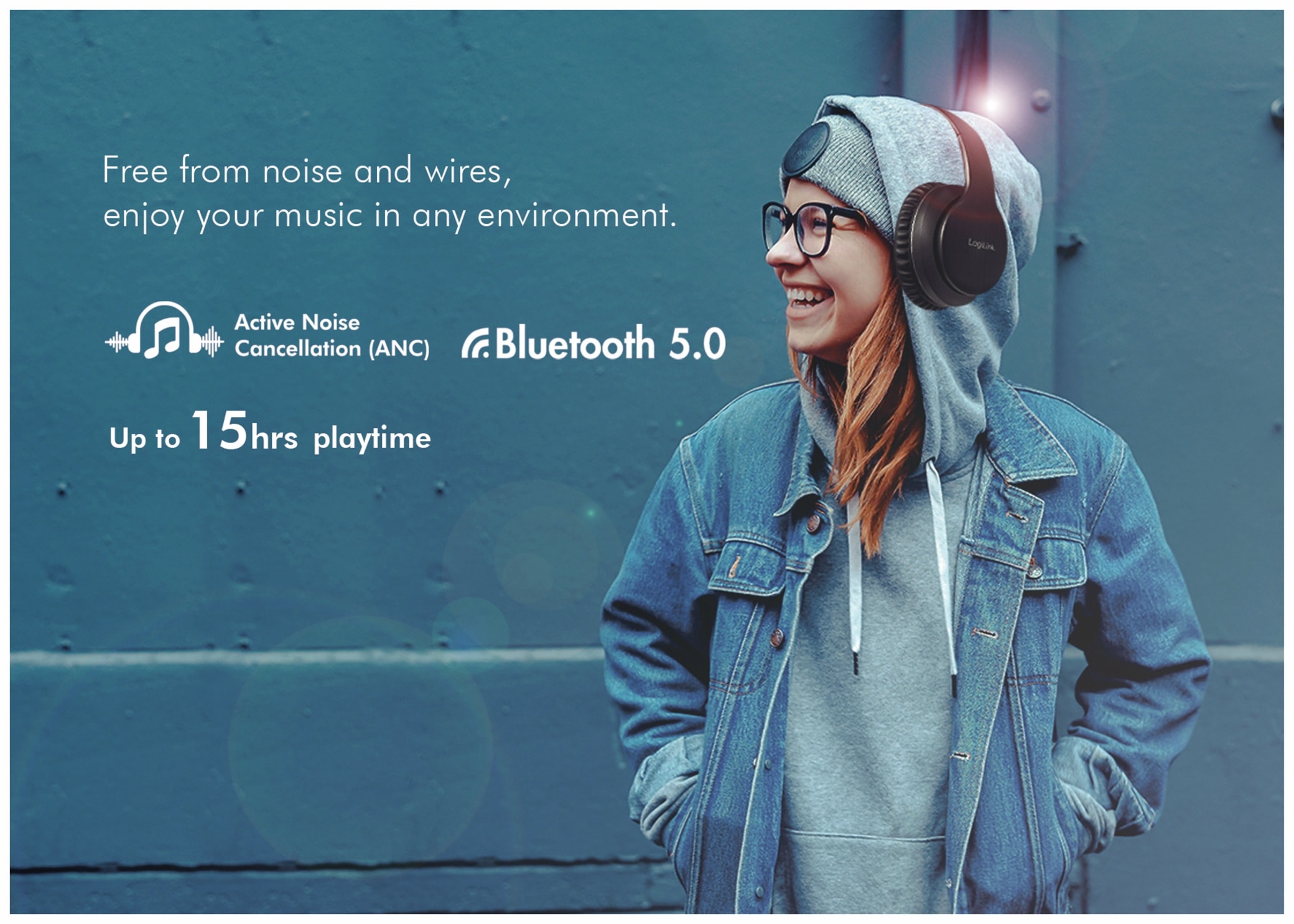 LOGILINK Bluetooth Over-Ear Kopfhörer BT0053, mit Active-Noise-Cancelling LOGILINK Bluetooth Over-Ear Kopfhörer BT0053, mit Active-Noise-Cancelling