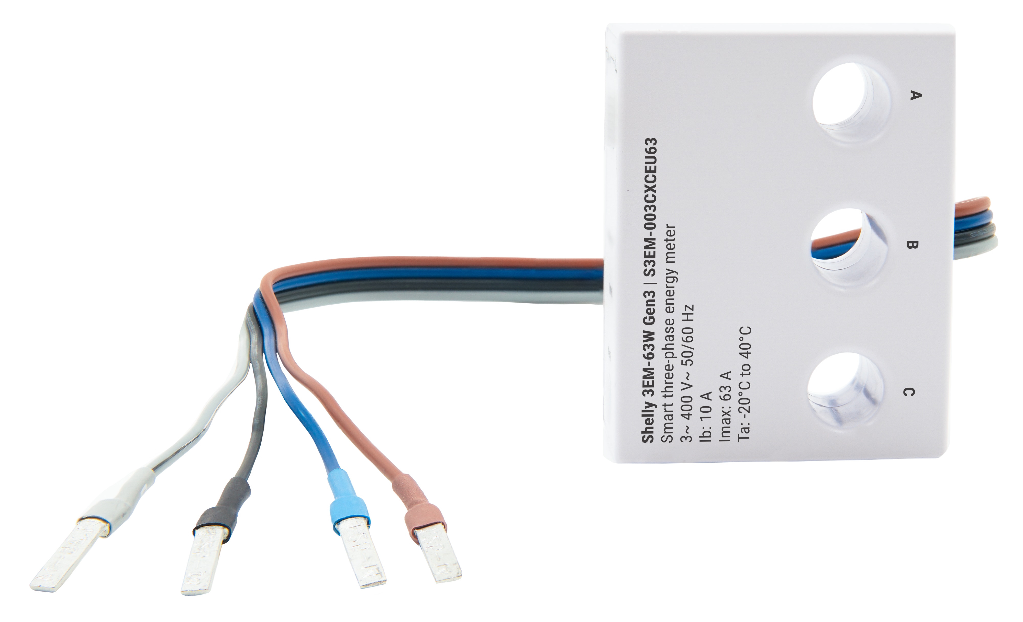 SHELLY WLAN-Stromzähler 3EM-63W Gen3, weiß