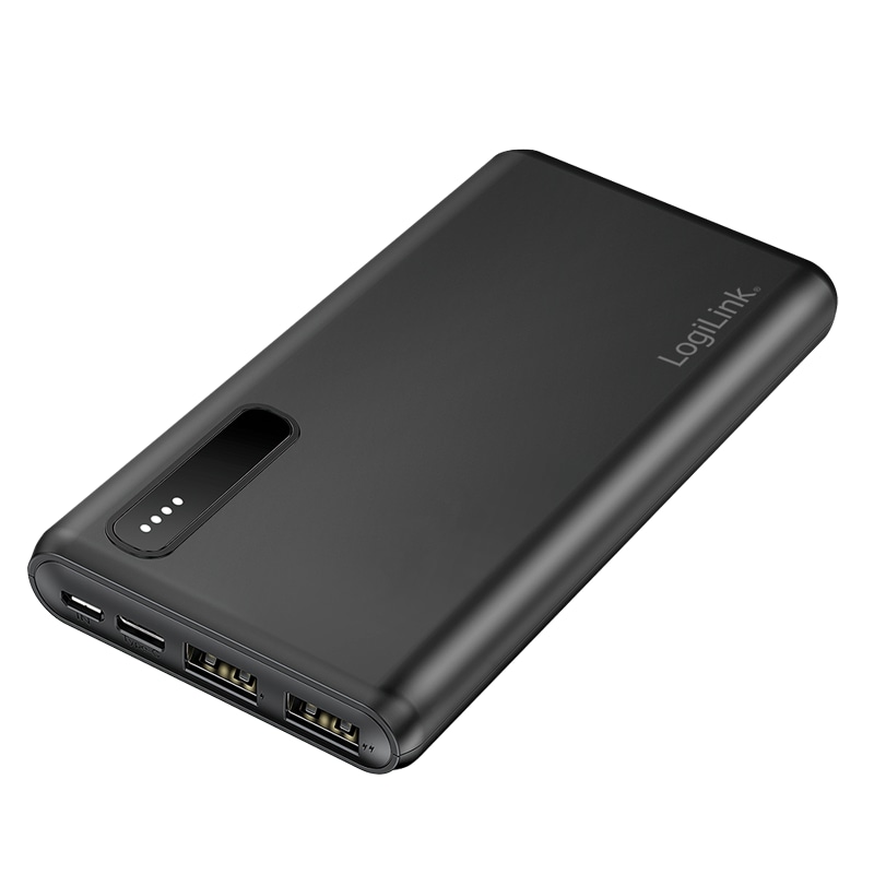 LOGILINK Powerbank PA0311 schwarz, 8000 mAh, 2x USB-A, 2-in-1-Kabel LOGILINK Powerbank PA0311 schwarz, 8000 mAh, 2x USB-A, 2-in-1-Kabel