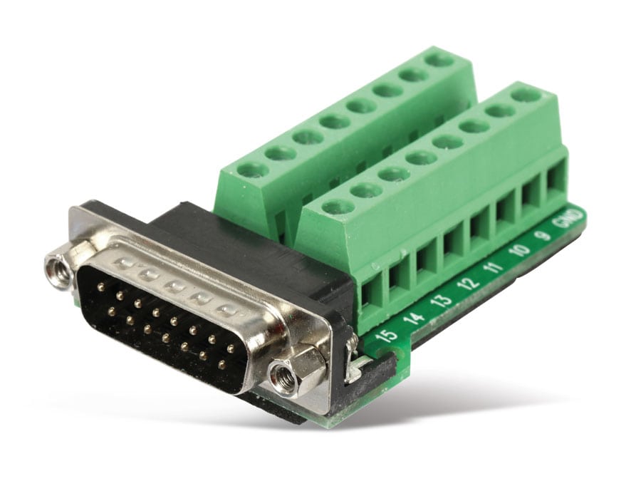 Sub-D Stecker, 15-polig (2-reihig)