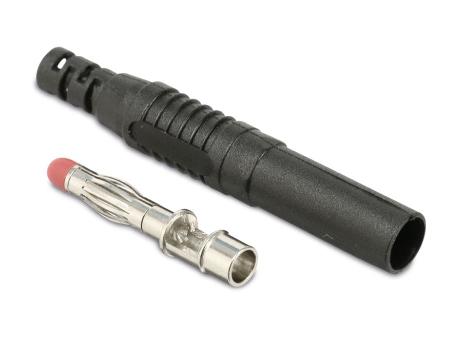 4 mm Labor-Sicherheitsstecker, CAT III, schwarz
