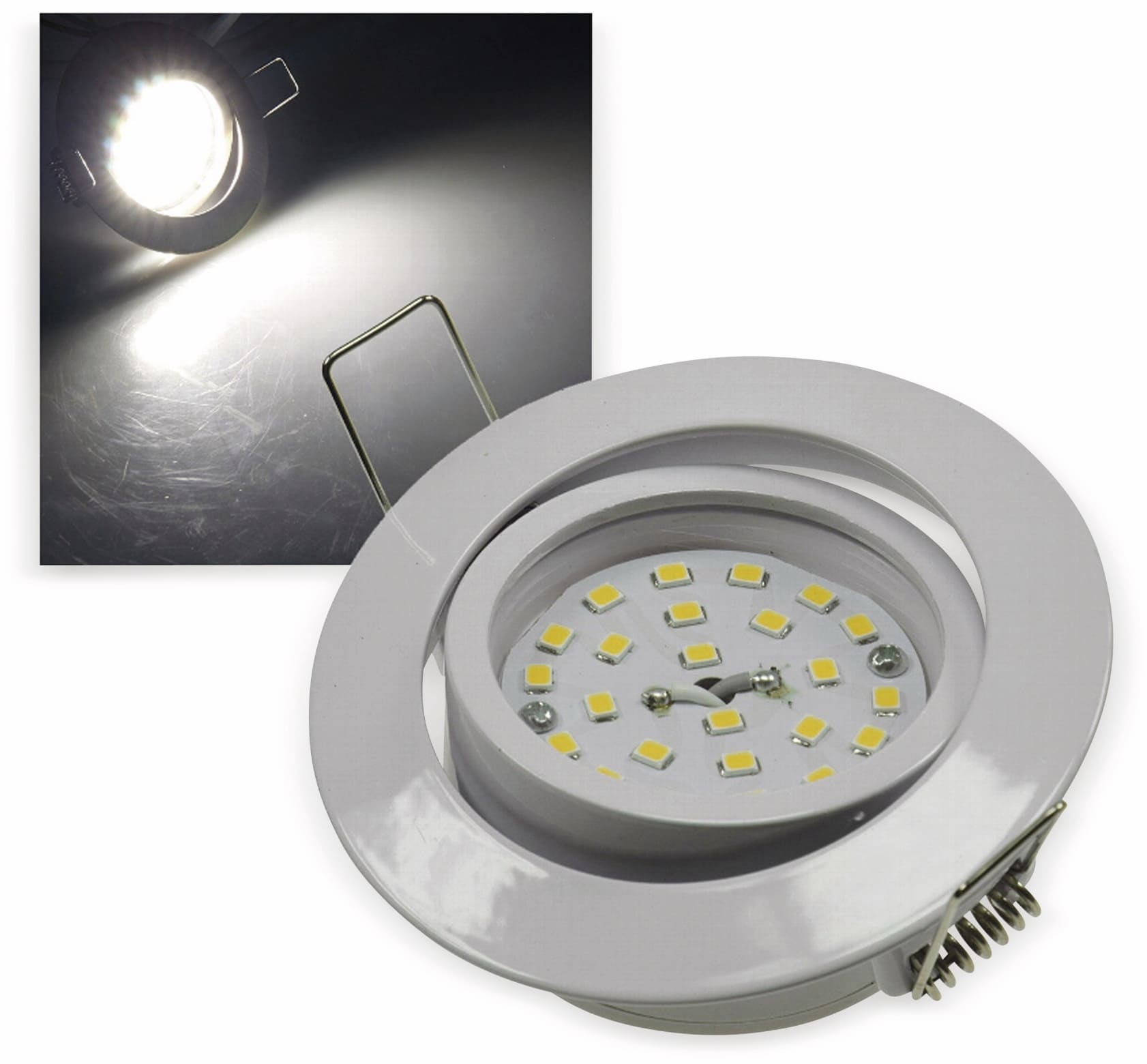 CHILITEC LED-Einbauleuchte "Flat-32" EEK E, 5 W, 490 lm, 4000 K, weiß