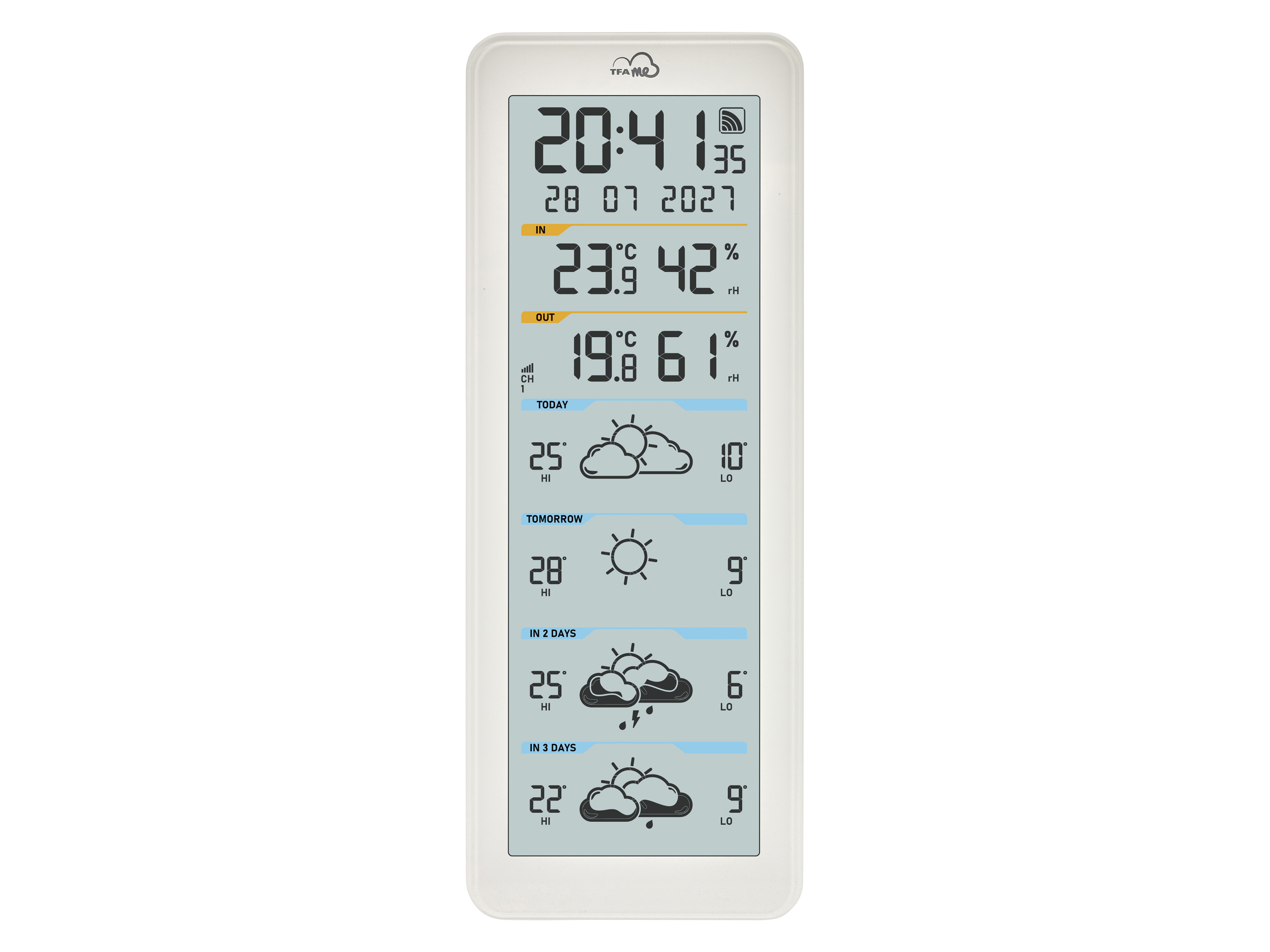 TFA WLAN Funk-Wetterstation TFA.me ID-06, weiß