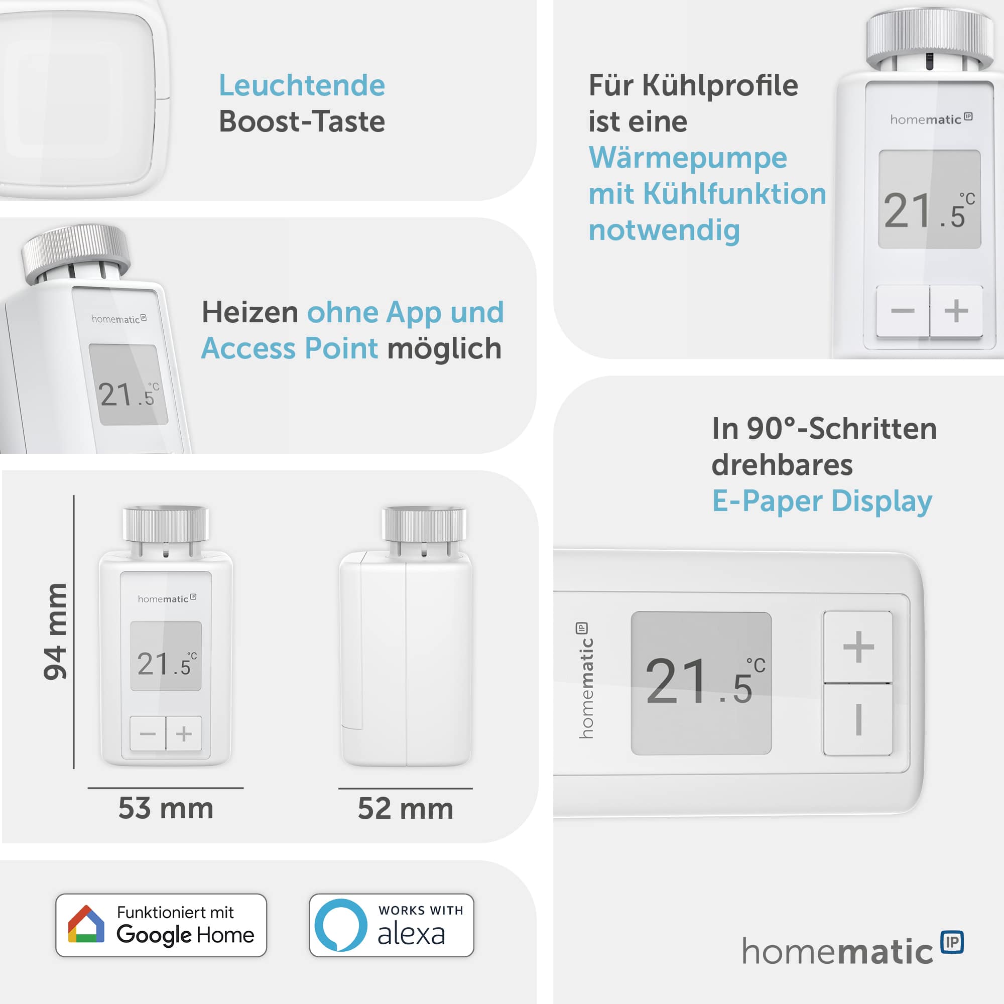 HOMEMATIC IP 160230A0, Heizkörper-thermostat Flex