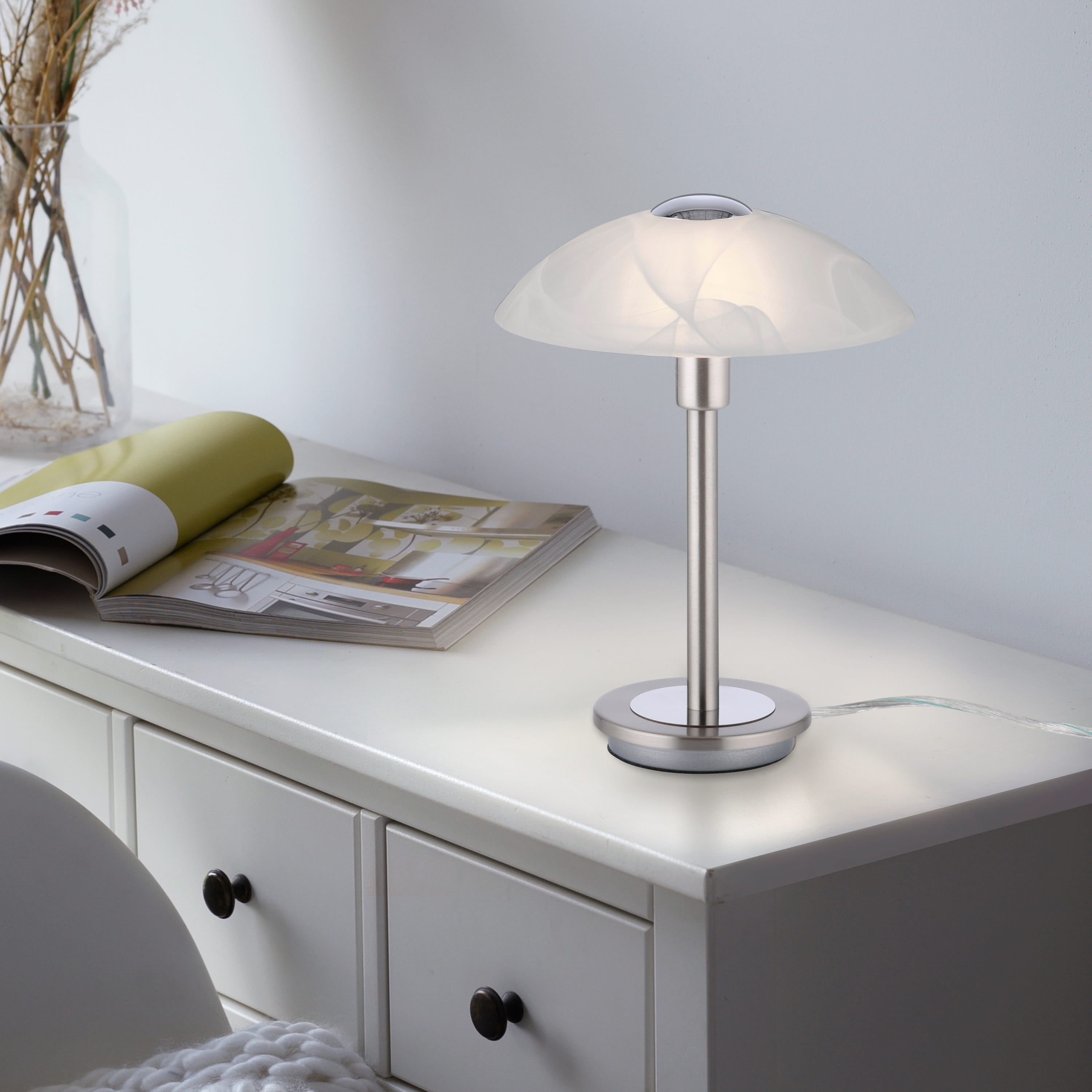 PAUL NEUHAUS LED-Tischleuchte 4026-55 stahl, G9, 2,6 W, 265 lm, 3000 K