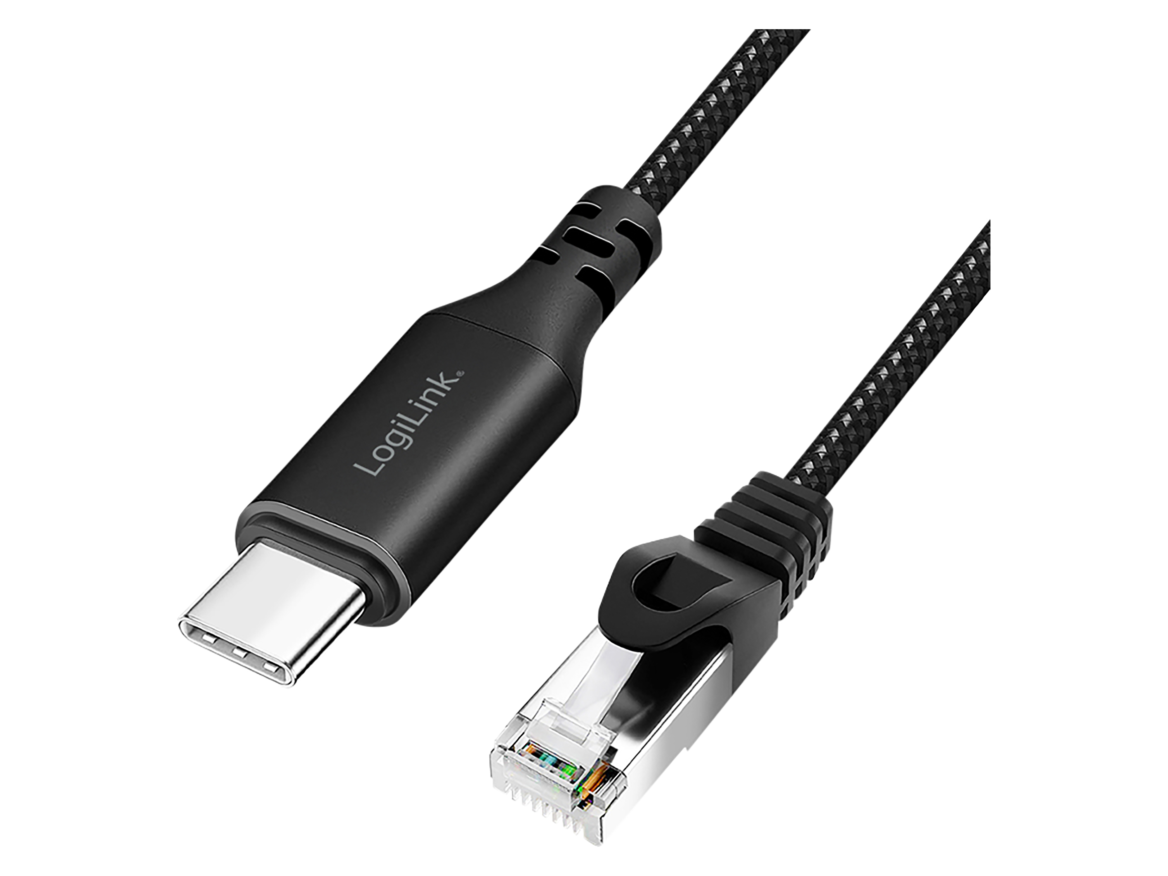 LOGILINK USB-C Ethernet-Kabel CAT6 CU0410 USB-C 3.2 auf RJ 45 1m