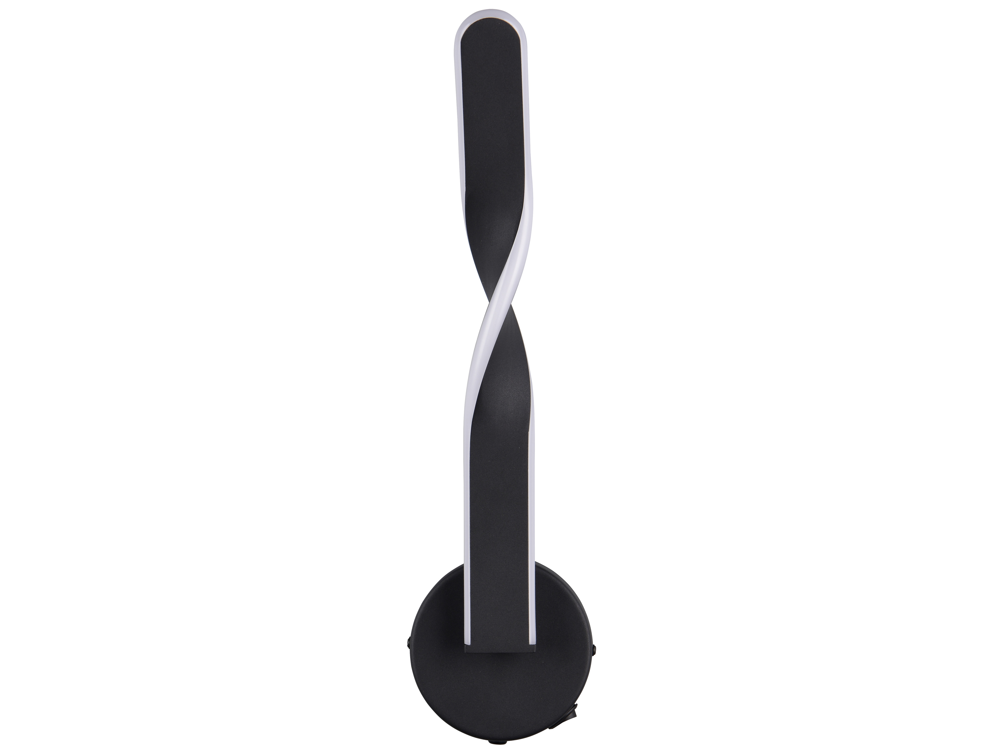 REALITY LED-Wandleuchte Ginko R25791732, 11W, 3000K, 1150lm, warmweiß, IP20, schwarz