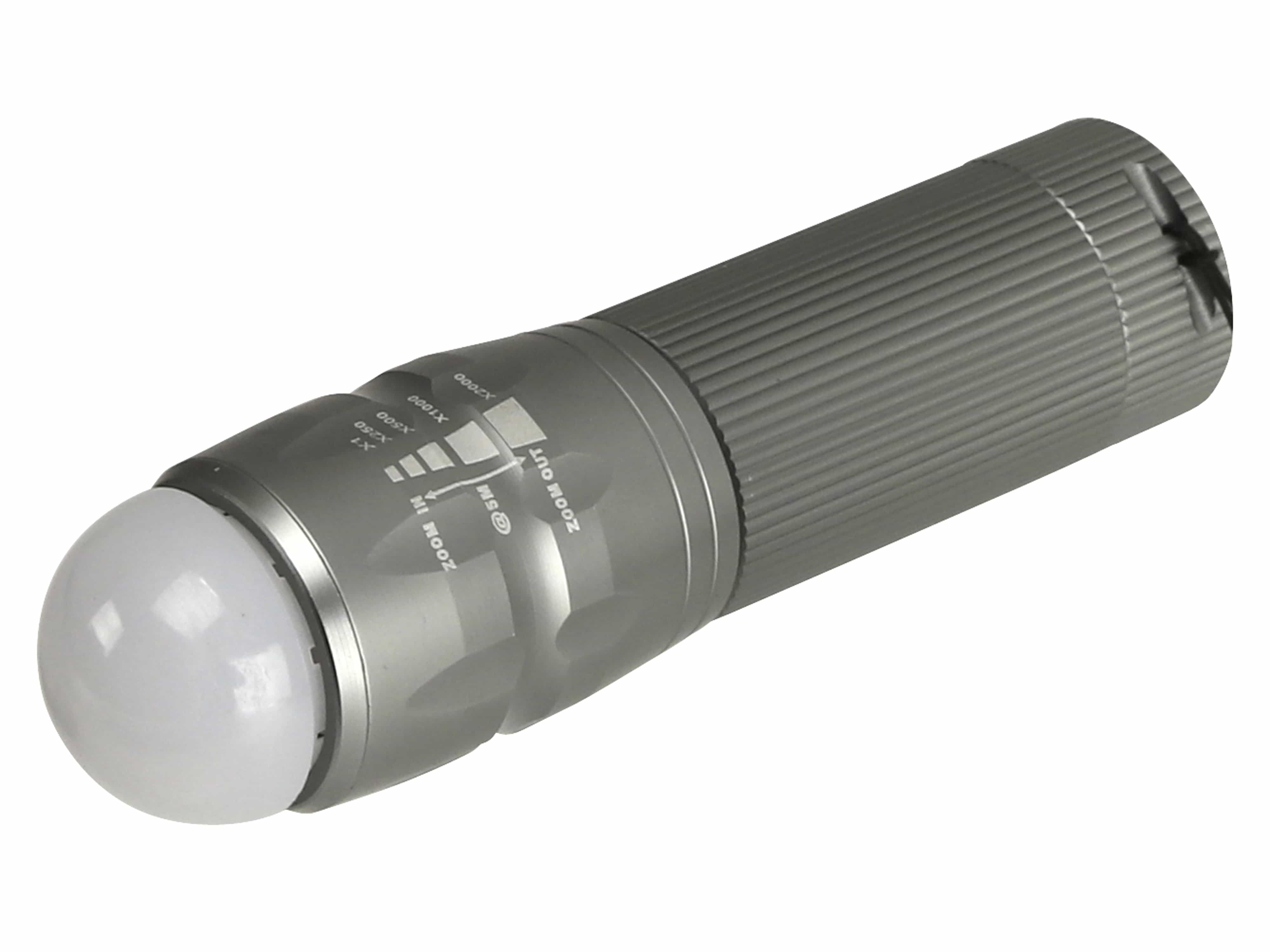 LED-Taschenlampe, WTE-490M-1, Alu, 400 lm, grau LED-Taschenlampe, WTE-490M-1, Alu, 400 lm, grau