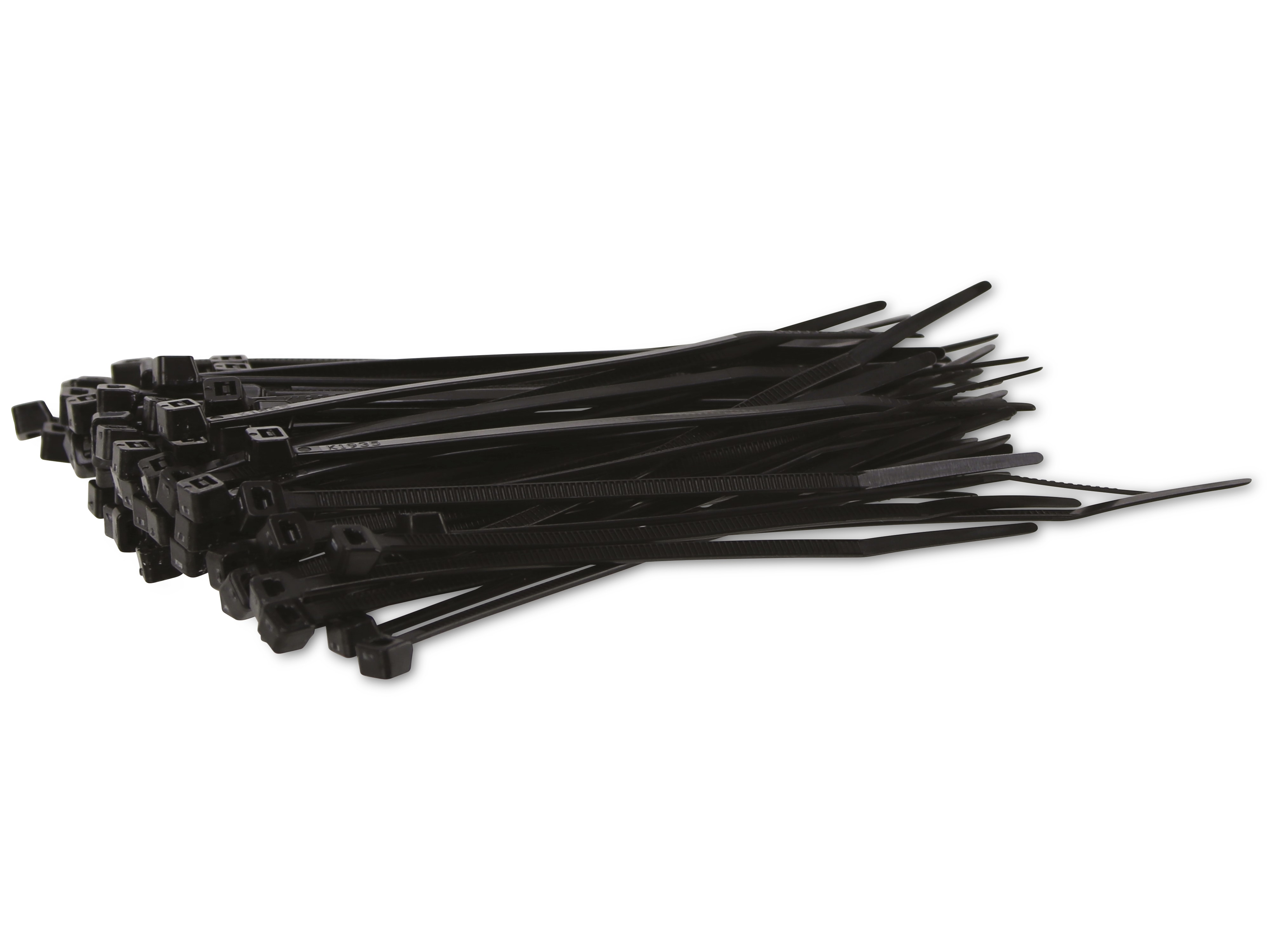 KSS Kabelbinder-Sortiment Polyamid 6.6, schwarz, 120x3,2, UV-beständig, 100 Stück