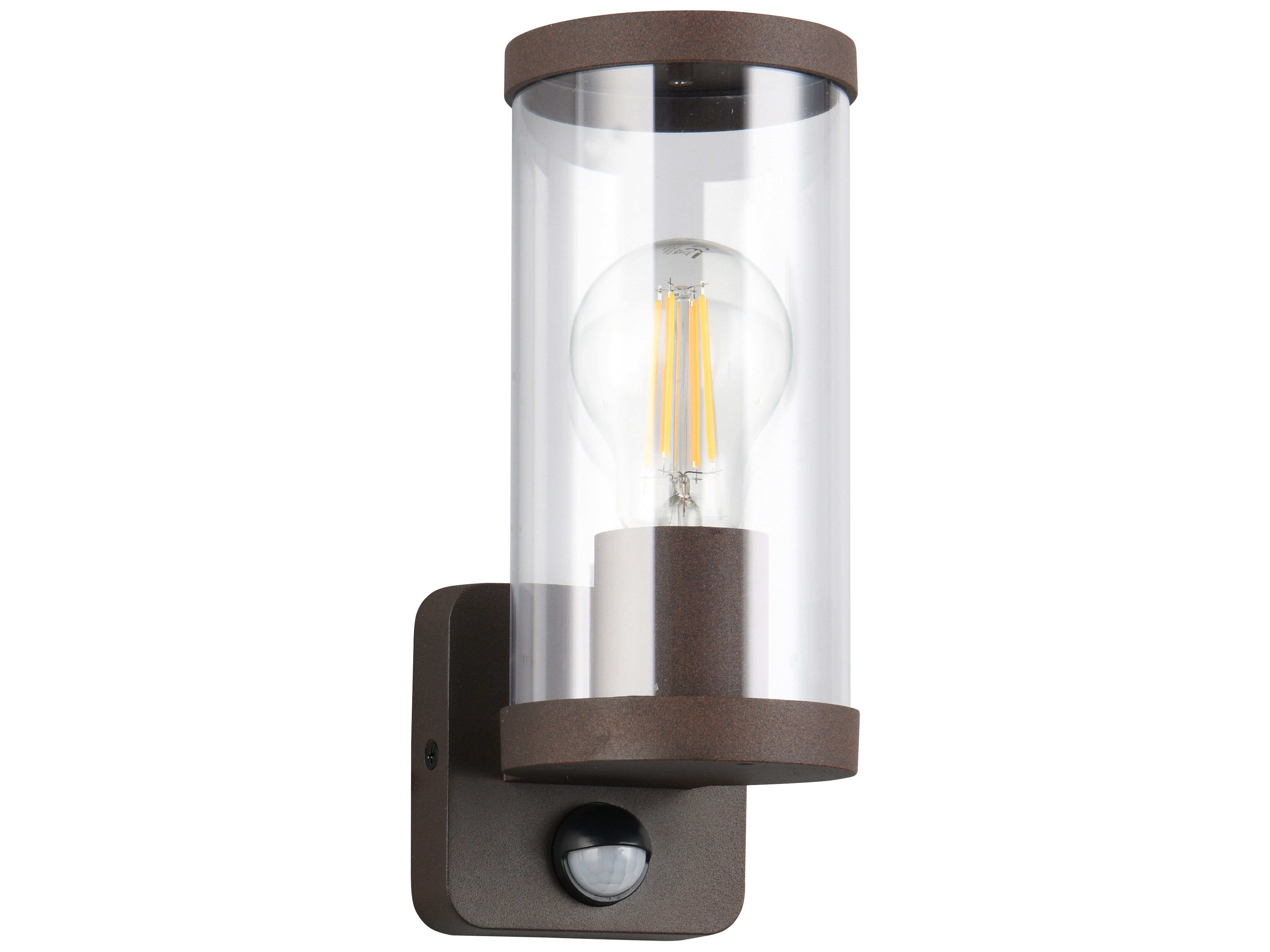 REALITY Wandleuchte BONITO R21599124, E27, ohne LM, Bewegungssensor, IP44, braun REALITY Wandleuchte BONITO R21599, E27, 28W, ohne Leuchtmittel, Bewegungssensor, IP44, braun