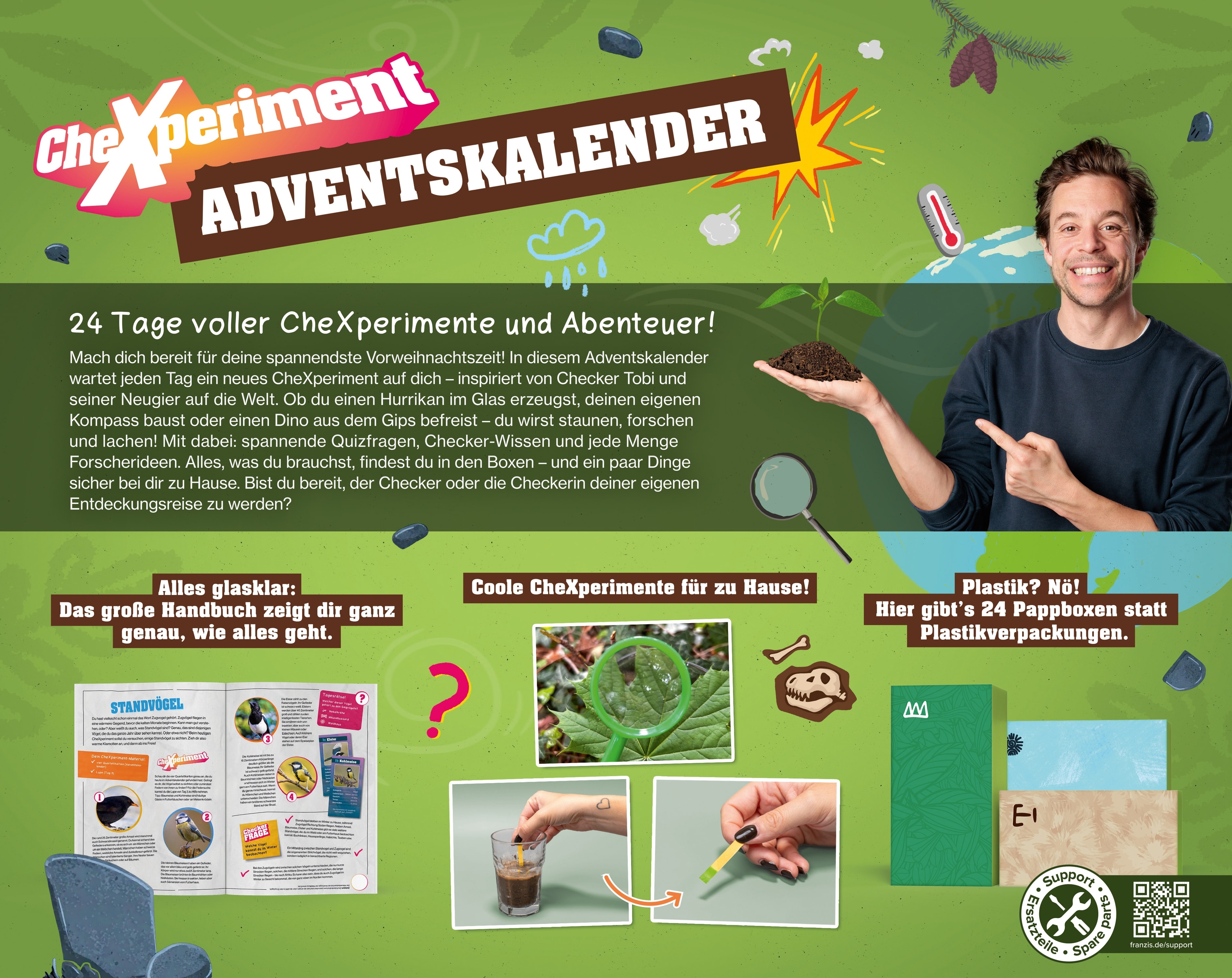 FRANZIS CheXperiment Adventskalender: Forsche und entdecke mit Checker Tobi! FRANZIS CheXperiment Adventskalender: Forsche und entdecke mit Checker Tobi!