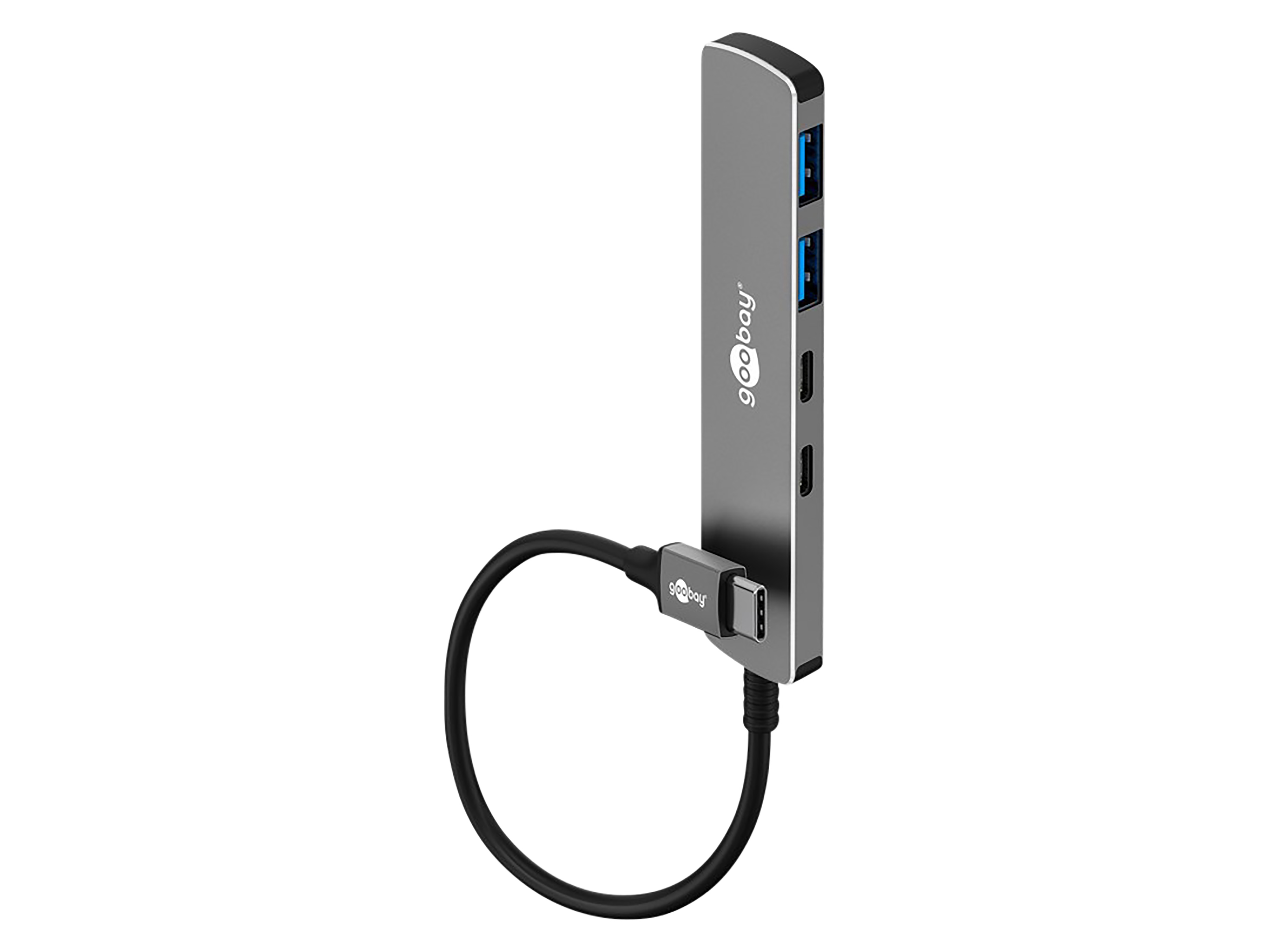 GOOBAY USB3.2 Hub 79159 Slim 4 Port USB-C auf USB-C/USB-A 5 Gbit/s