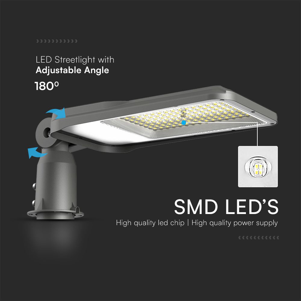 V-TAC LED-Straßenleuchte, VT-55ST, EEK: E, 50 W, 4700 lm, 4700 K, IP65, sw