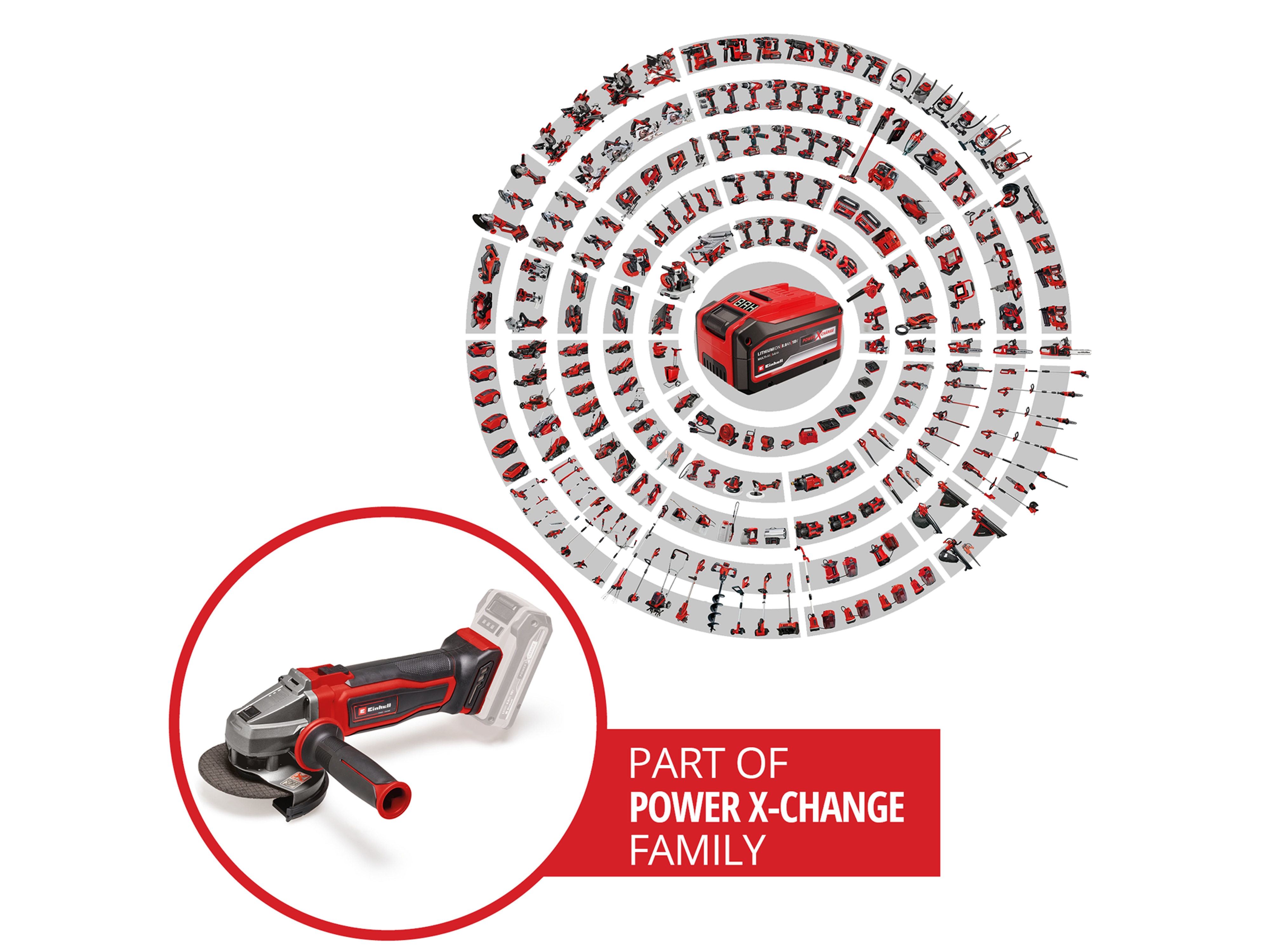 EINHELL Akku-Winkelschleifer TE-AG 18/ 115 Q Li-Solo