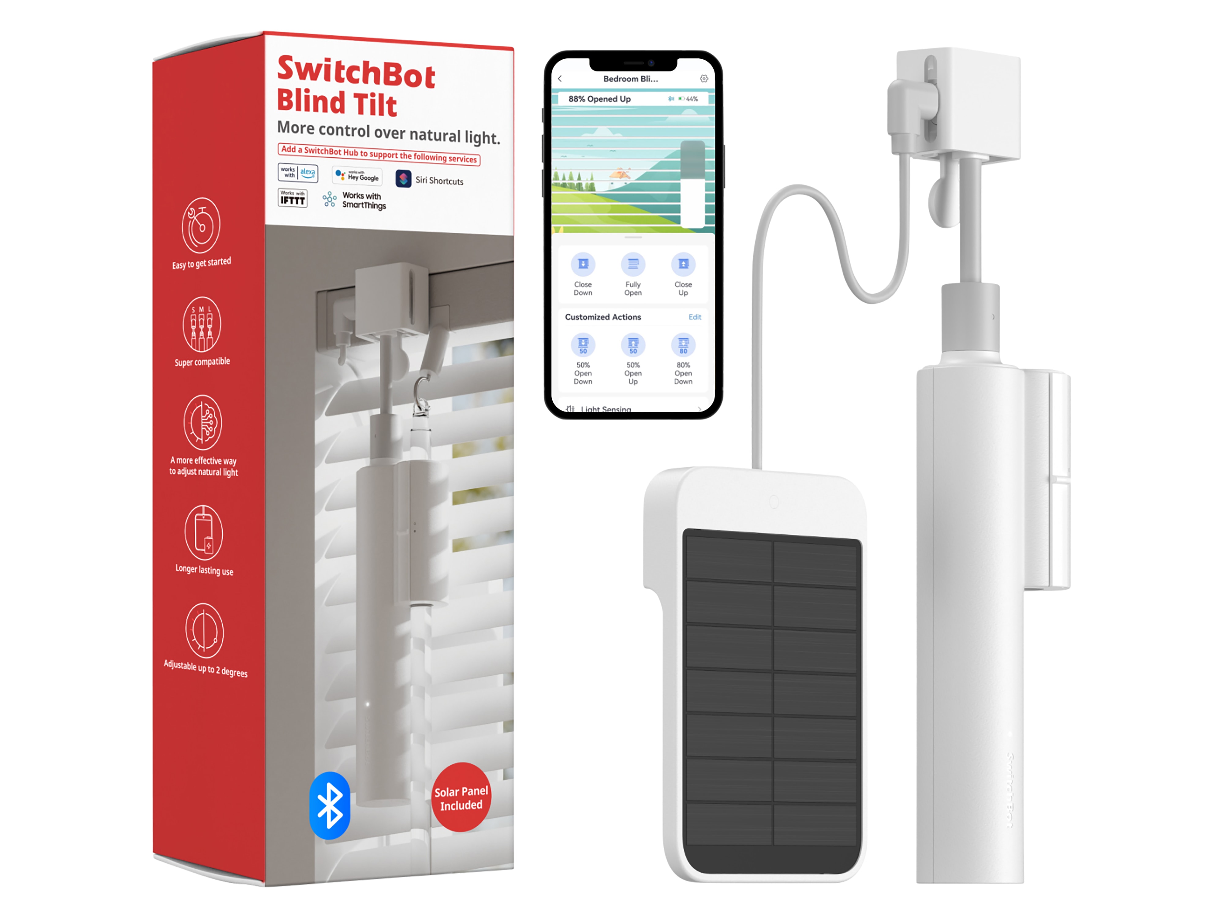 SWITCHBOT Motorisierter Jalousieöffner, Blind Tilt, weiß