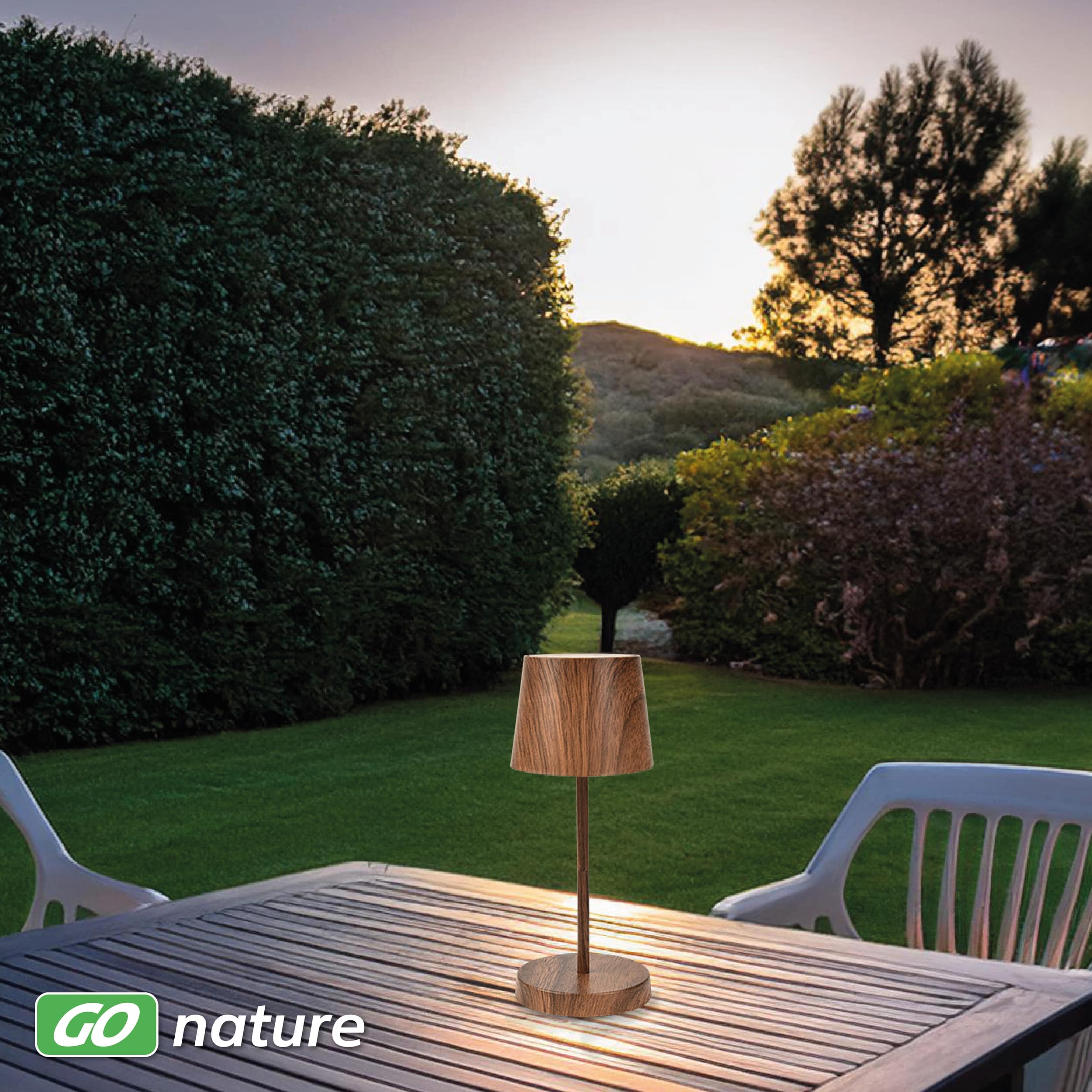 MÜLLER-LICHT LED-Akku-Tischleuchte MESA, 2W, 120lm, 3000K, braun