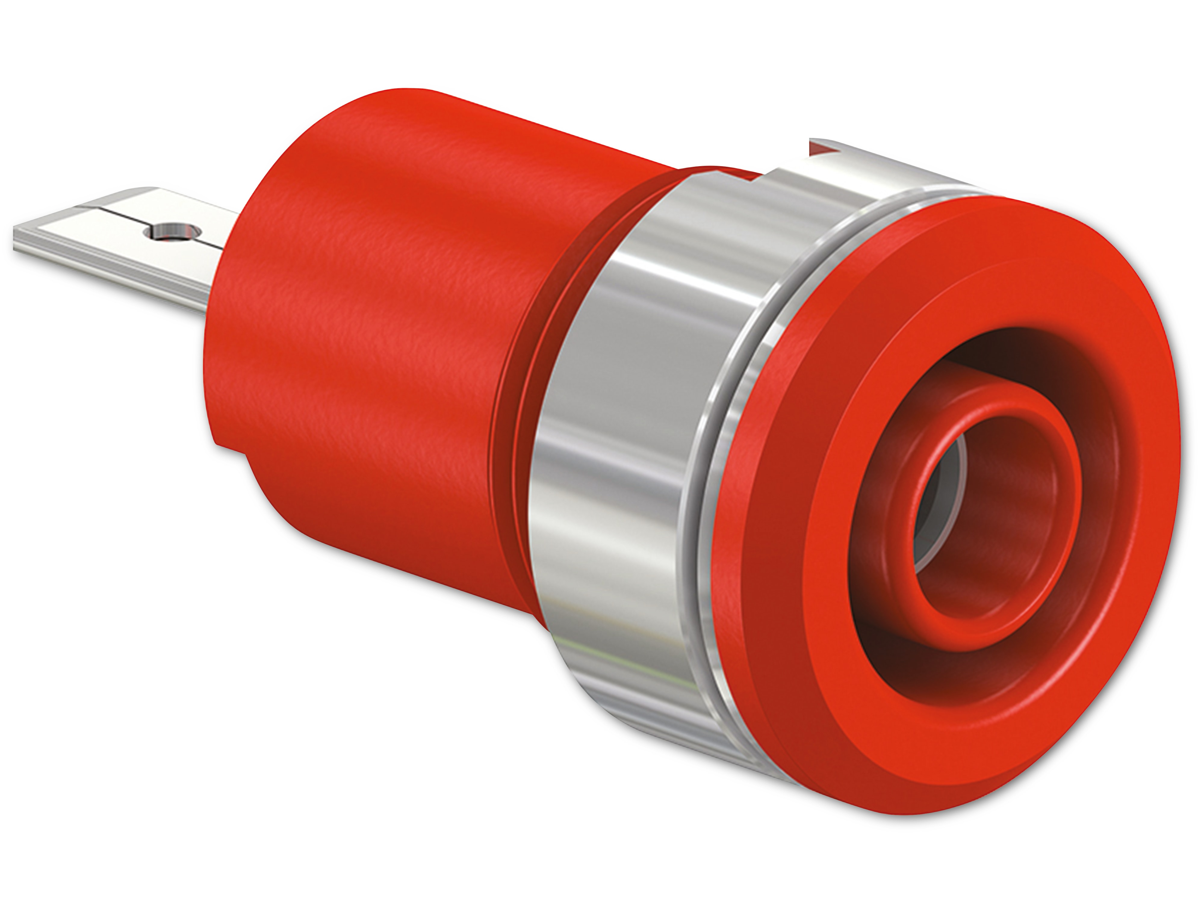 STÄUBLI Sicherheitsbuchse, 23.3070-22, 4 mm , rot, 1000 V, CAT III, 24 A