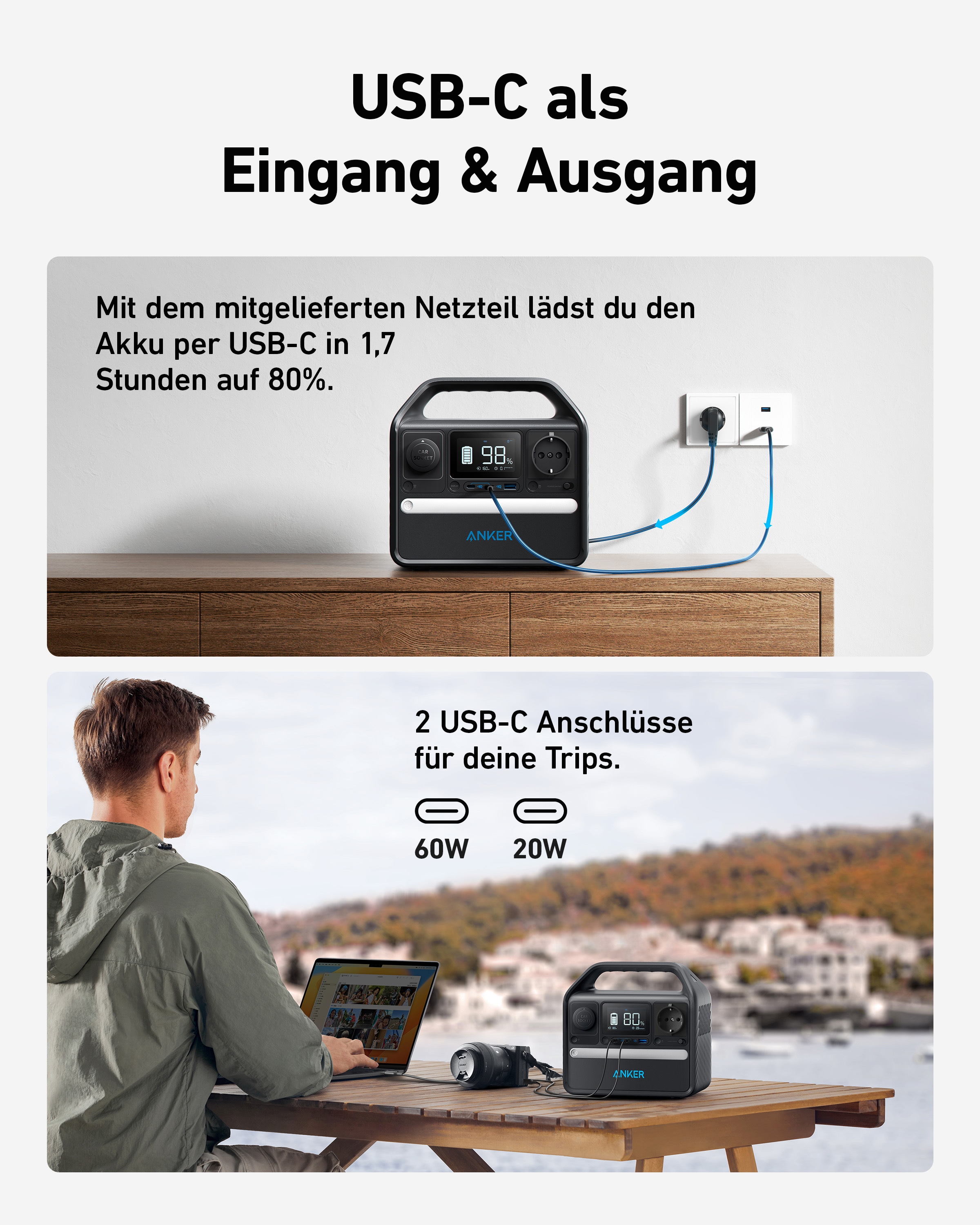 ANKER SOLIX Powerstation Powerhouse 522, 320Wh ANKER SOLIX Powerstation Powerhouse 522, 320Wh