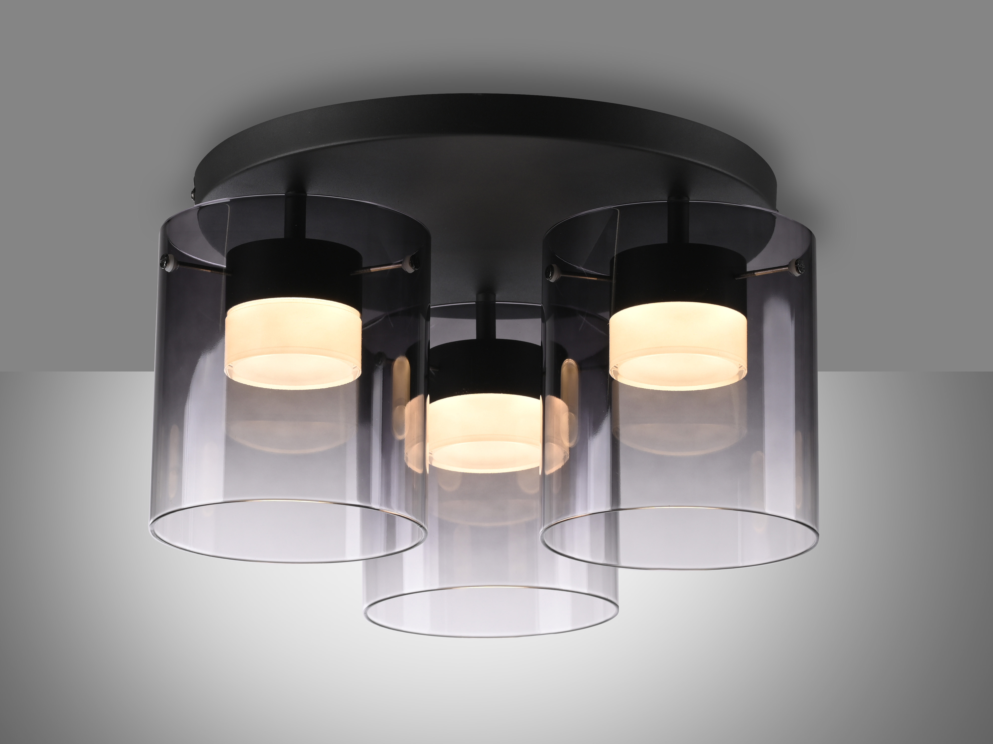 JUST LIGHT LED-Deckenleuchte 14041-18, 7,5W, 800lm, 3000K, schwarz