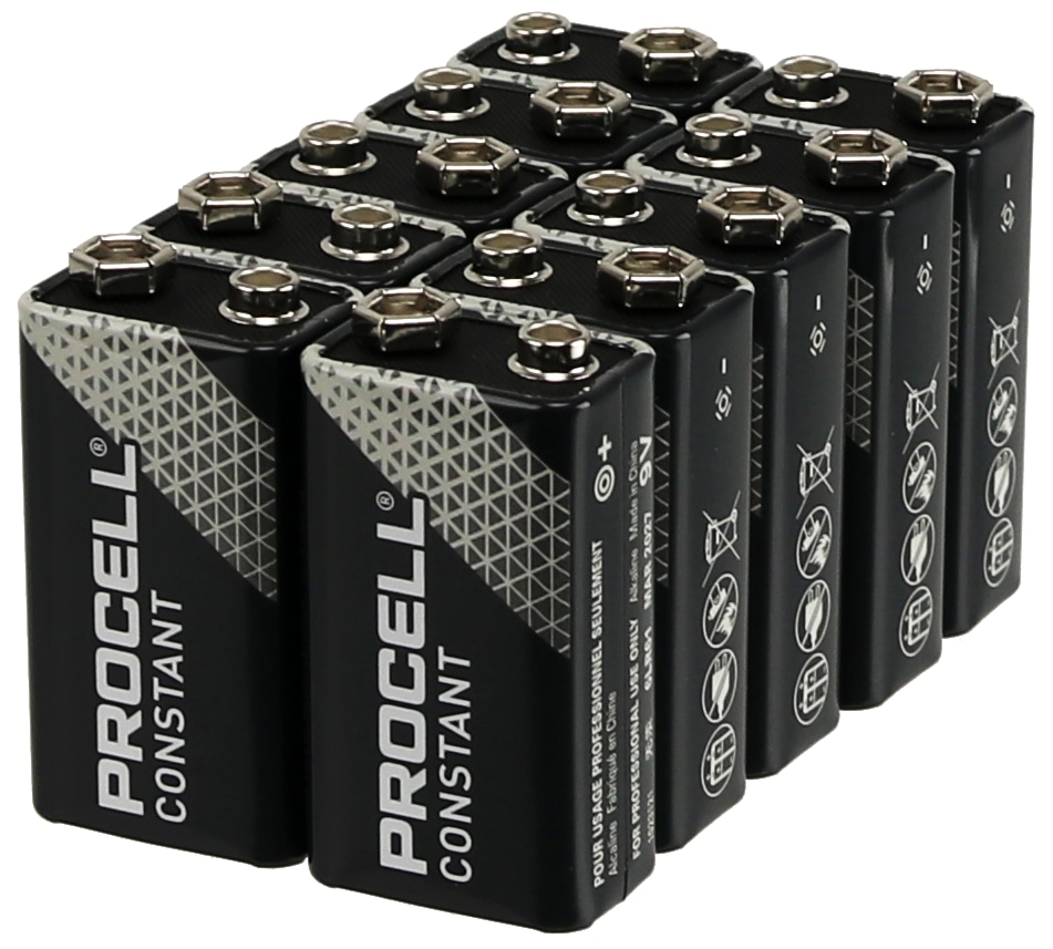 PROCELL 9V-Blockbatterien Alkaline, 10 Stück PROCELL 9V-Blockbatterien Alkaline, 10 Stück