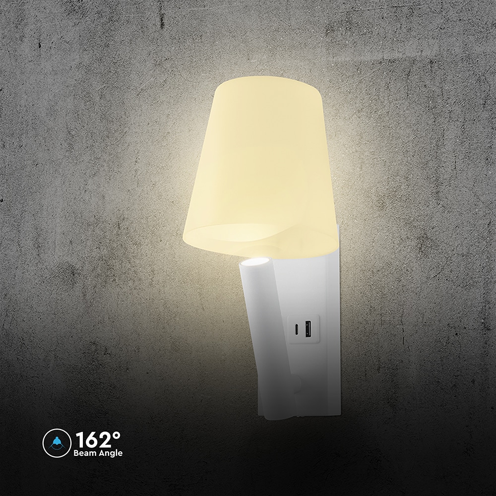 V-TAC LED-Wandleuchte VT-88062, 2W, 3000K, EEK: G, CREE Chip, 60lm, IP20, w
