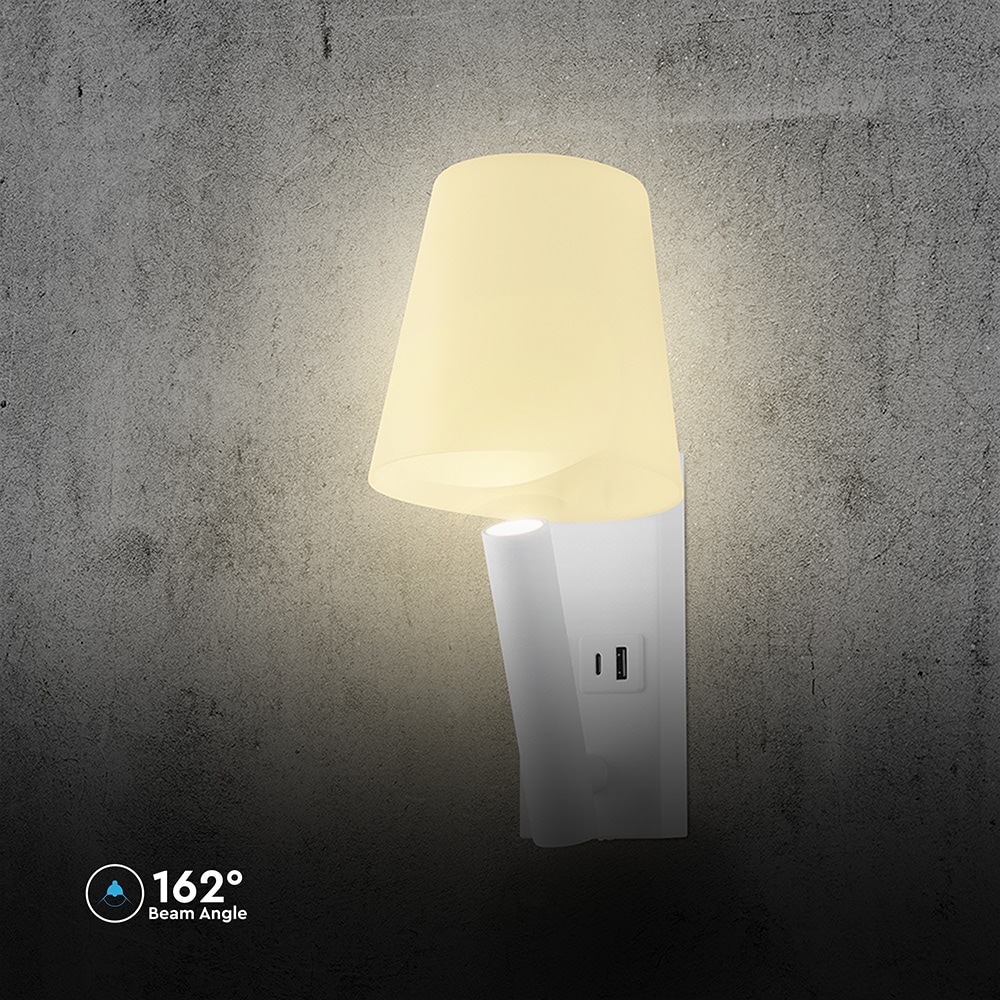 V-TAC LED-Wandleuchte VT-88062, 2W, 3000K, EEK: G, CREE Chip, 60lm, IP20, w V-TAC LED-Wandleuchte VT-88062, 2W, 3000K, EEK: G, CREE Chip, 60lm, IP20, w