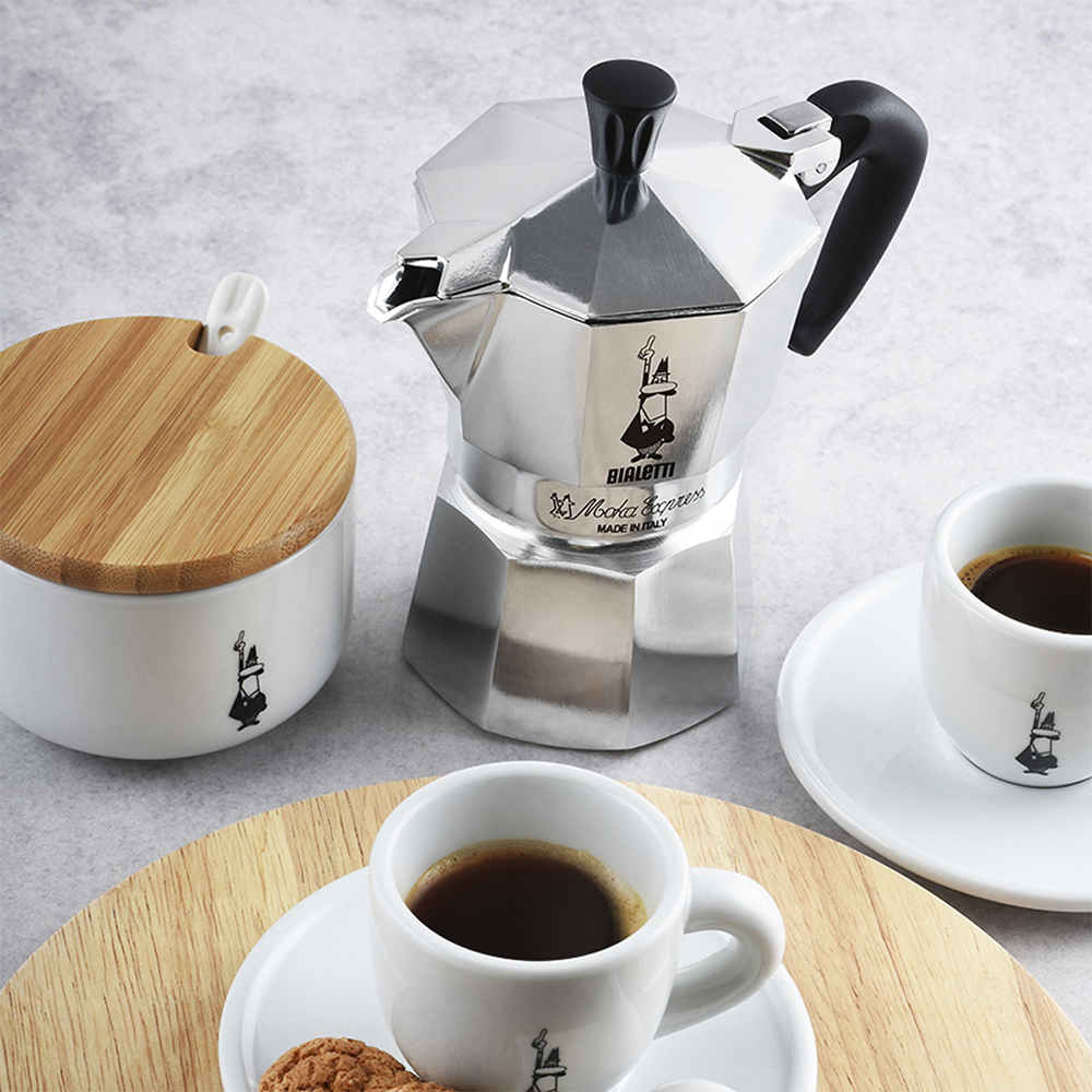 BIALETTI Espressokocher, 6 Tassen, für die Herdplatte, Alu, 270 ml, silber