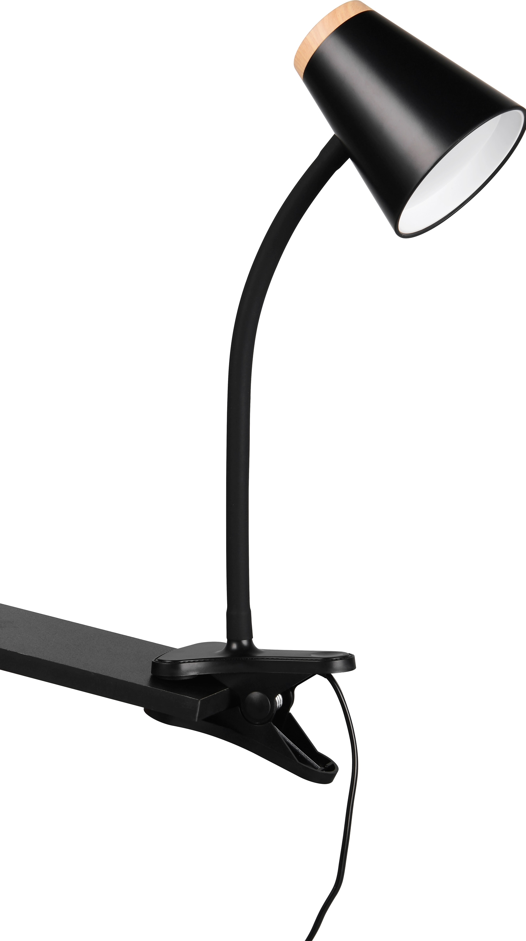 REALITY LED-Klemmleuchte PONGO, R25831102, 4,5W, 500lm, 3000K, schwarz