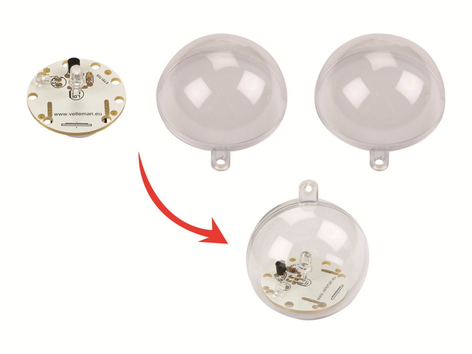 WHADDA Bausatz, WSG197, RGB Led-Kugel