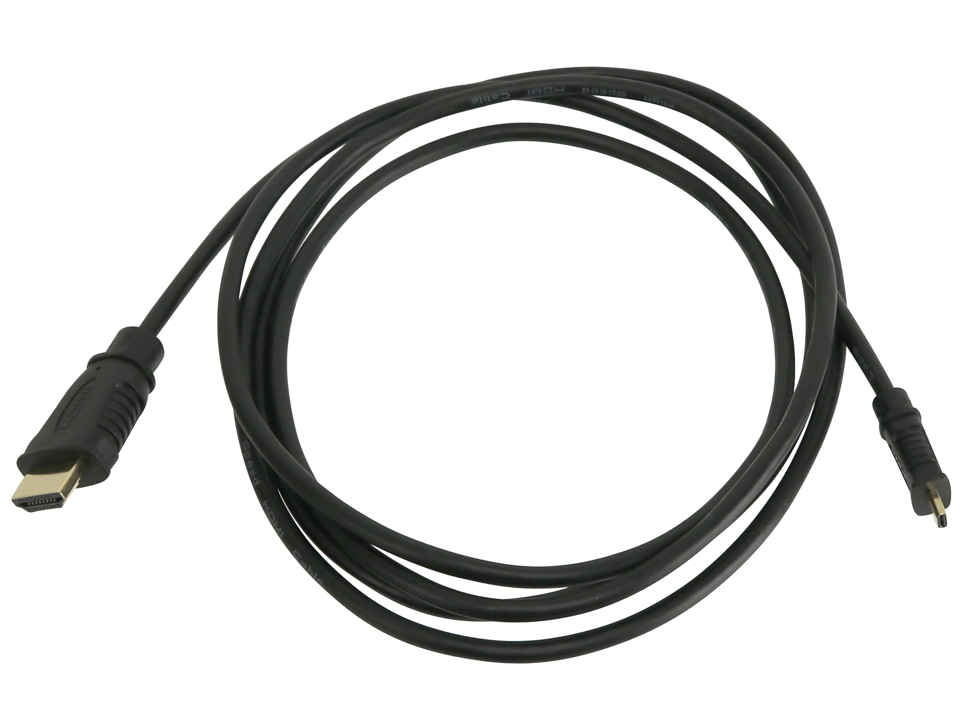 HDMI-/Micro-HDMI-Kabel, Highspeed, 2 m