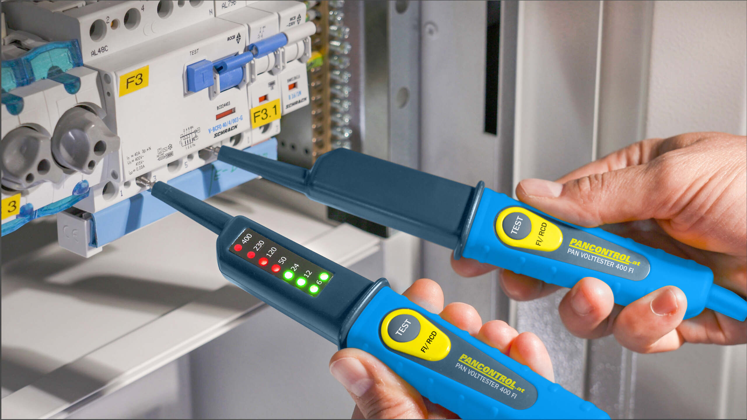 PANCONTROL Messgeräte-Set, Multisensor-Messgerät PAN 185 + Spannungsprüfer PAN Volttester 400FI