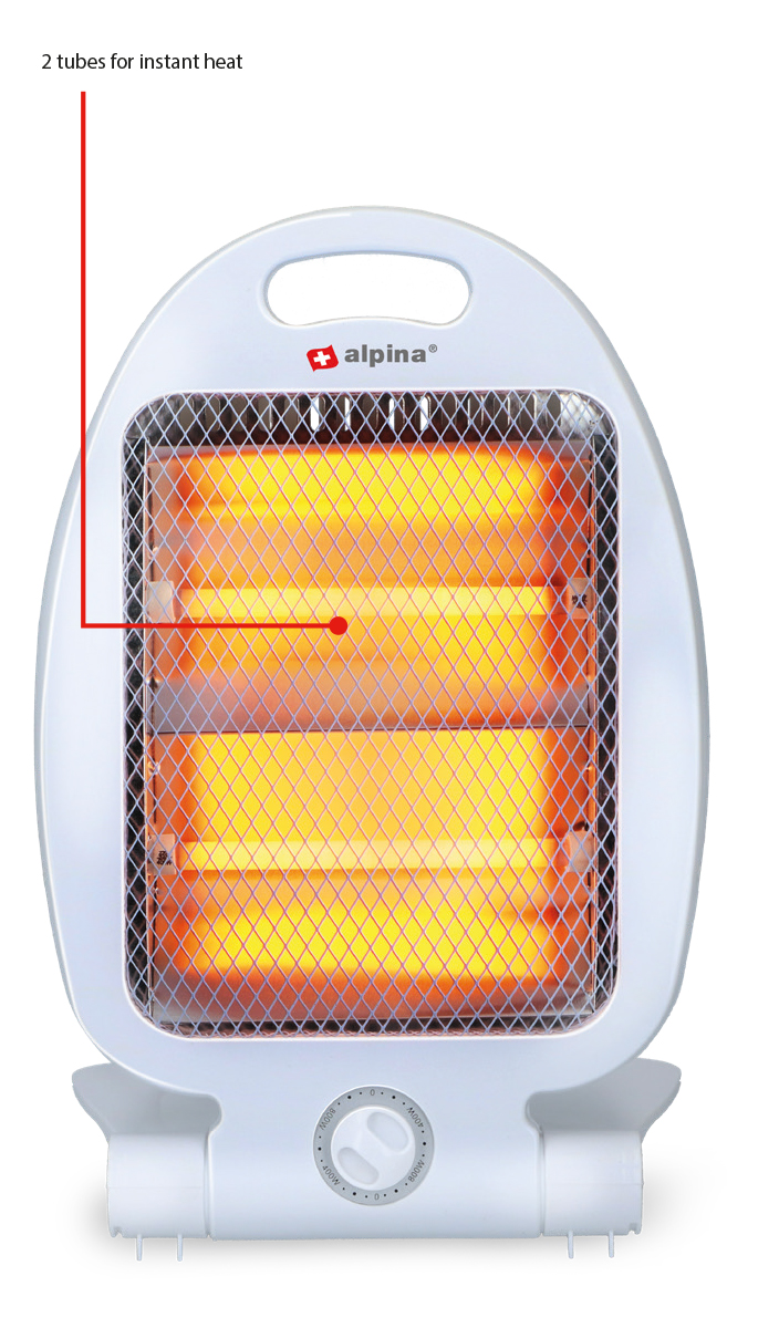 ALPINA Quarz-Heizstrahler, 800 W, weiß