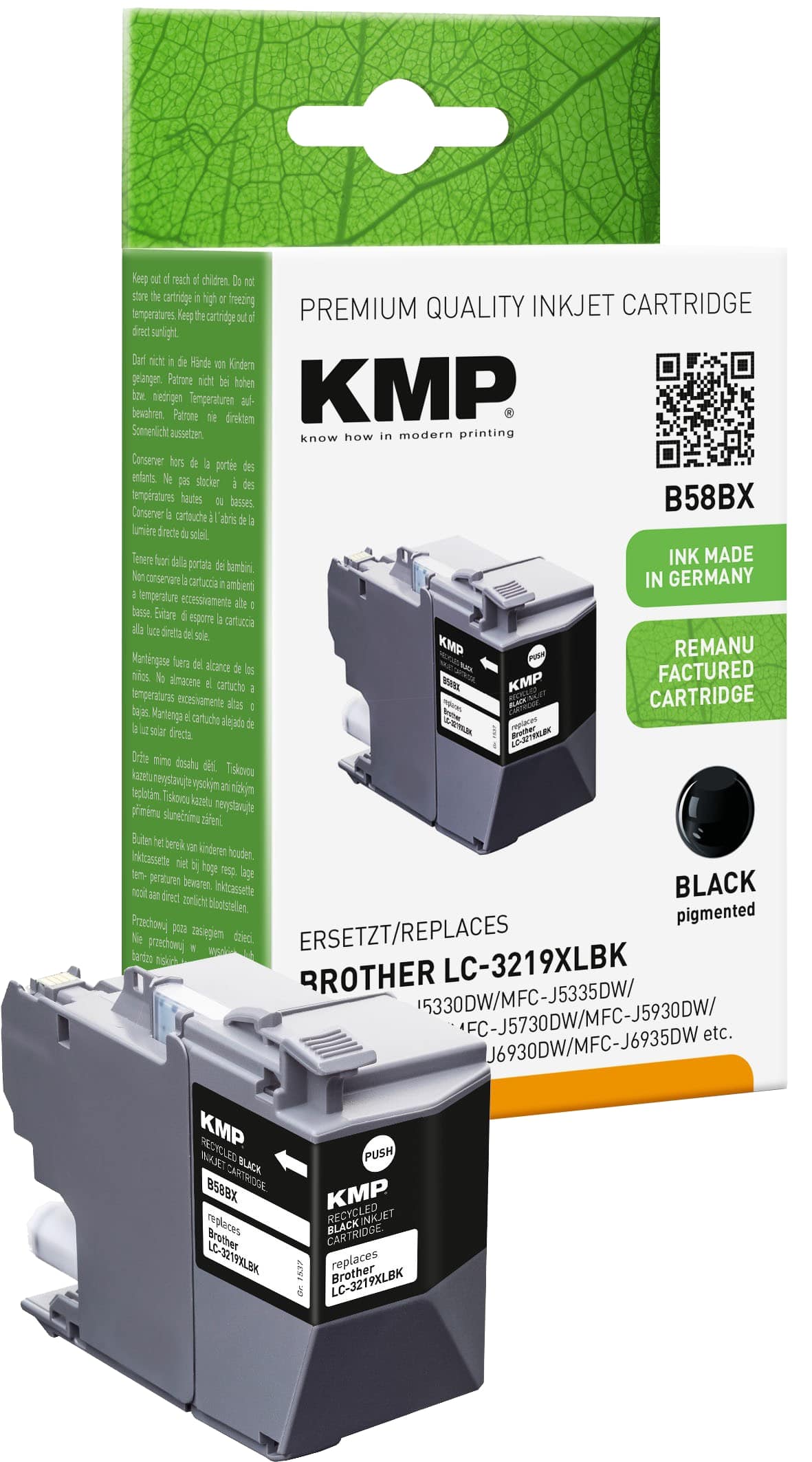 KMP Tinte B58BX für Brother LC-3219XLBK