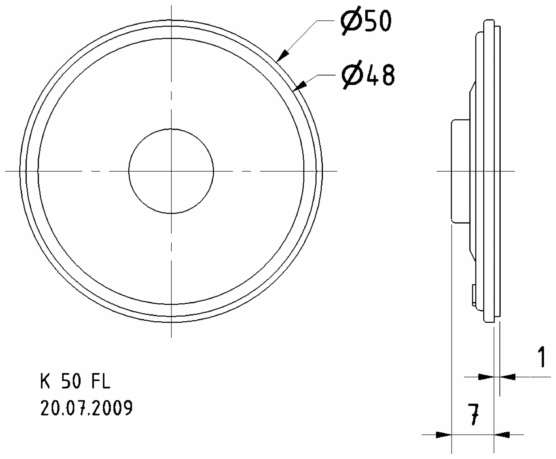 VISATON Lautsprecher K 50 FL, 50 Ohm, IP65