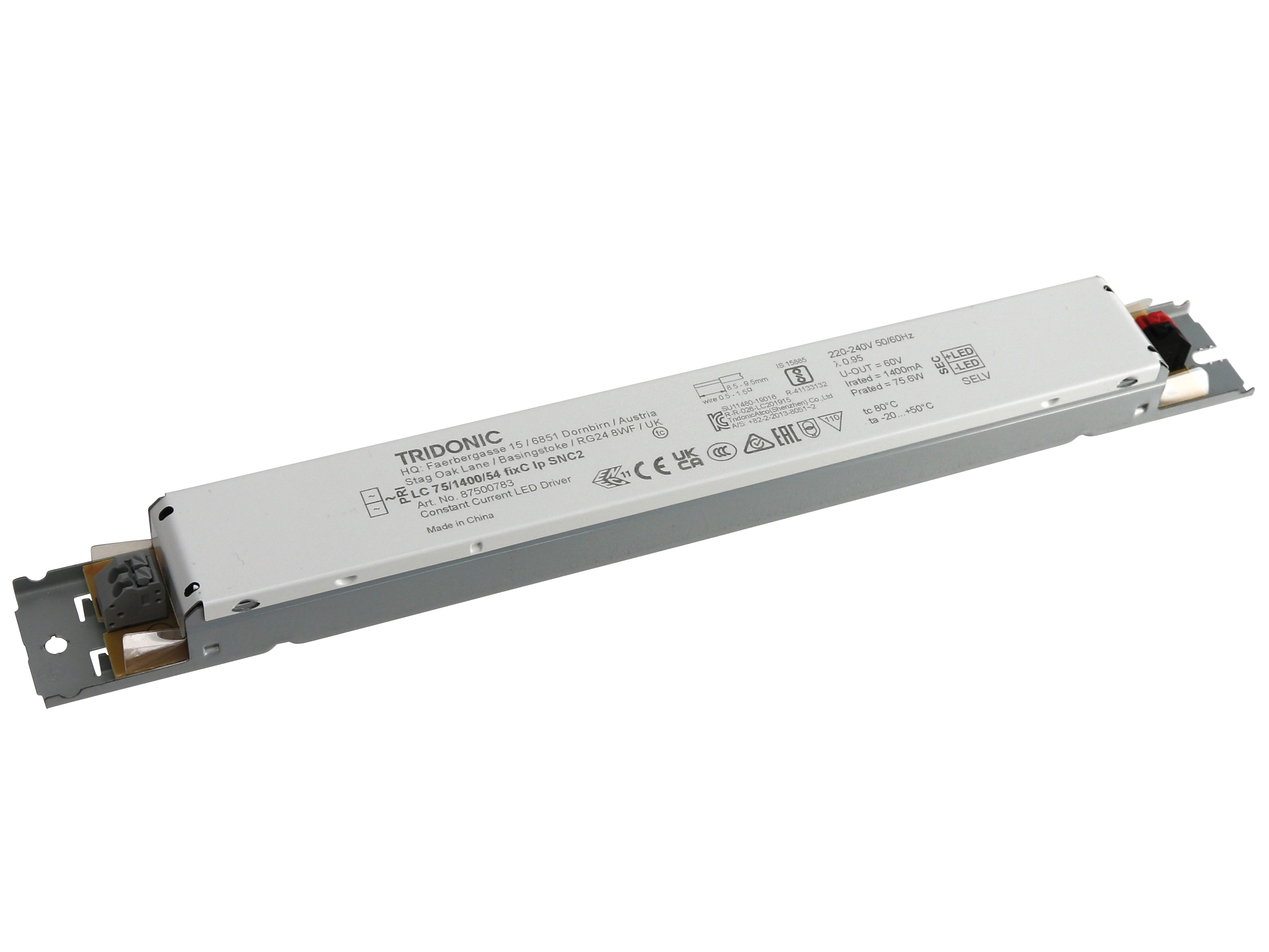 TRIDONIC LED-Schaltnetzteil 87500783, 75,6 W TRIDONIC LED-Schaltnetzteil 87500783, 75,6 W