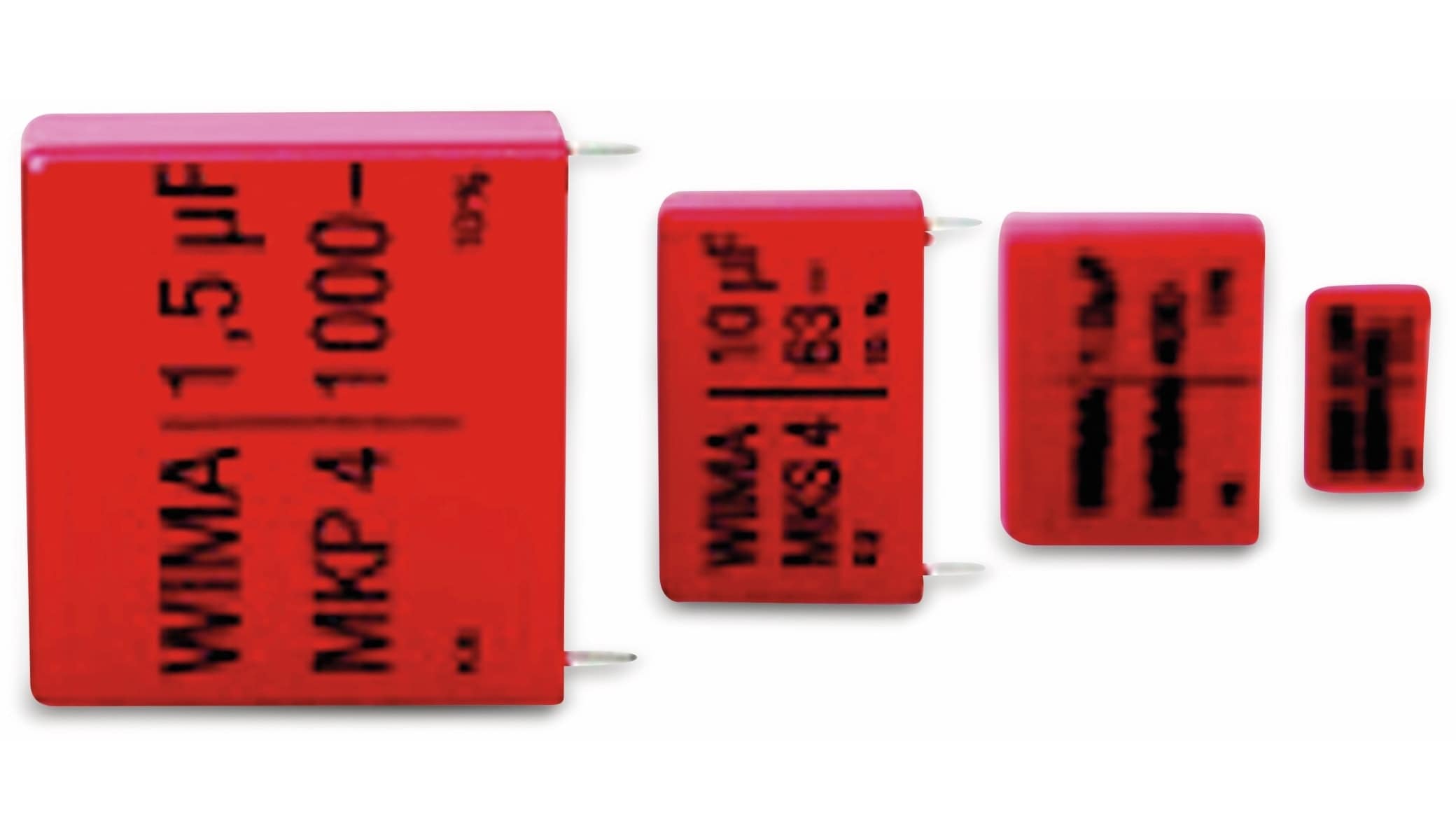 WIMA Folienkondensator, 0,01 UF, 630 V-, radial, RM 10, MKS4J021003C00KSSD WIMA Folienkondensator, MKS4J021003C00KSSD, 0,01UF, 630V