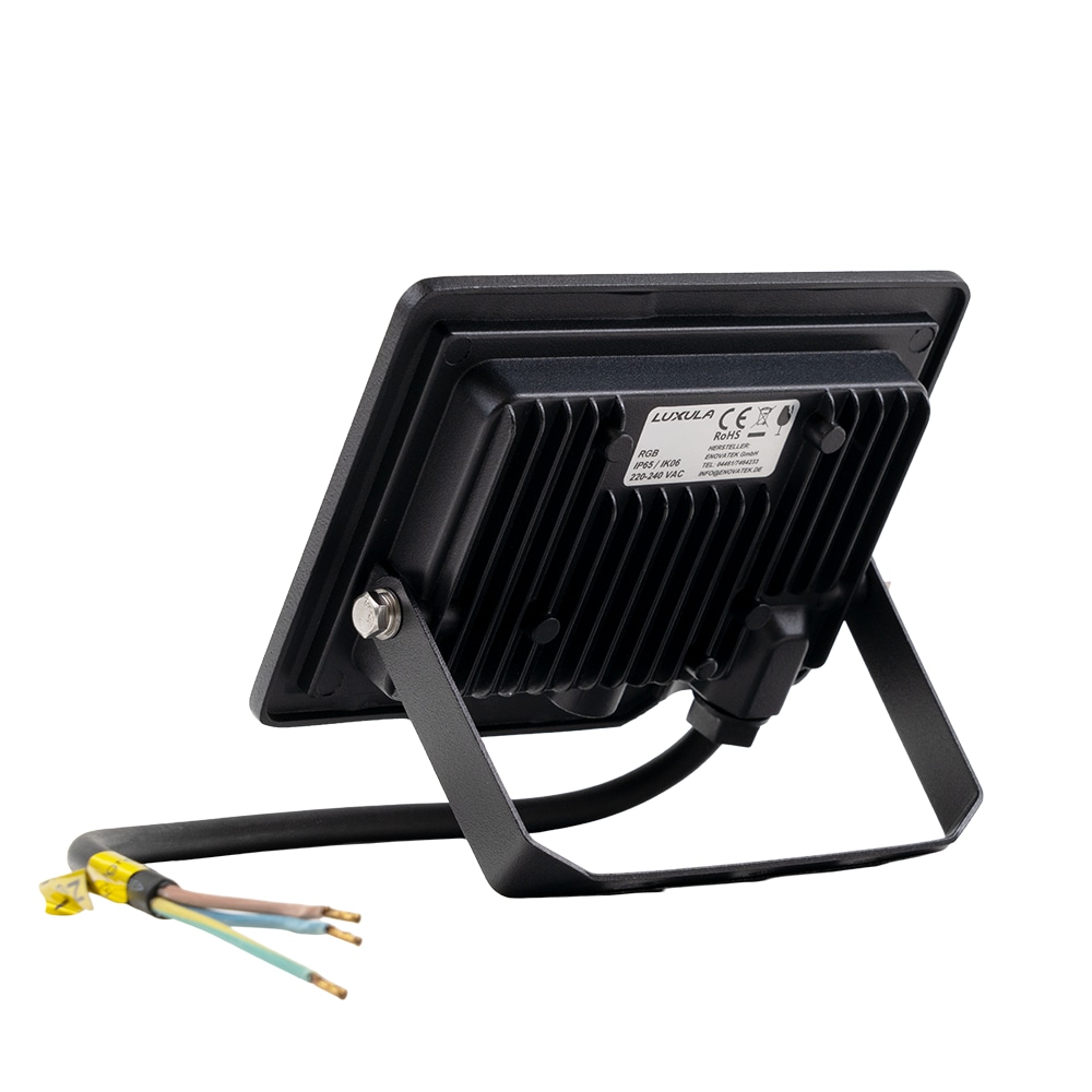 LUXULA RGB LED-Fluter LX400181, 20W, IP65, schwarz, mit Fernbedienung