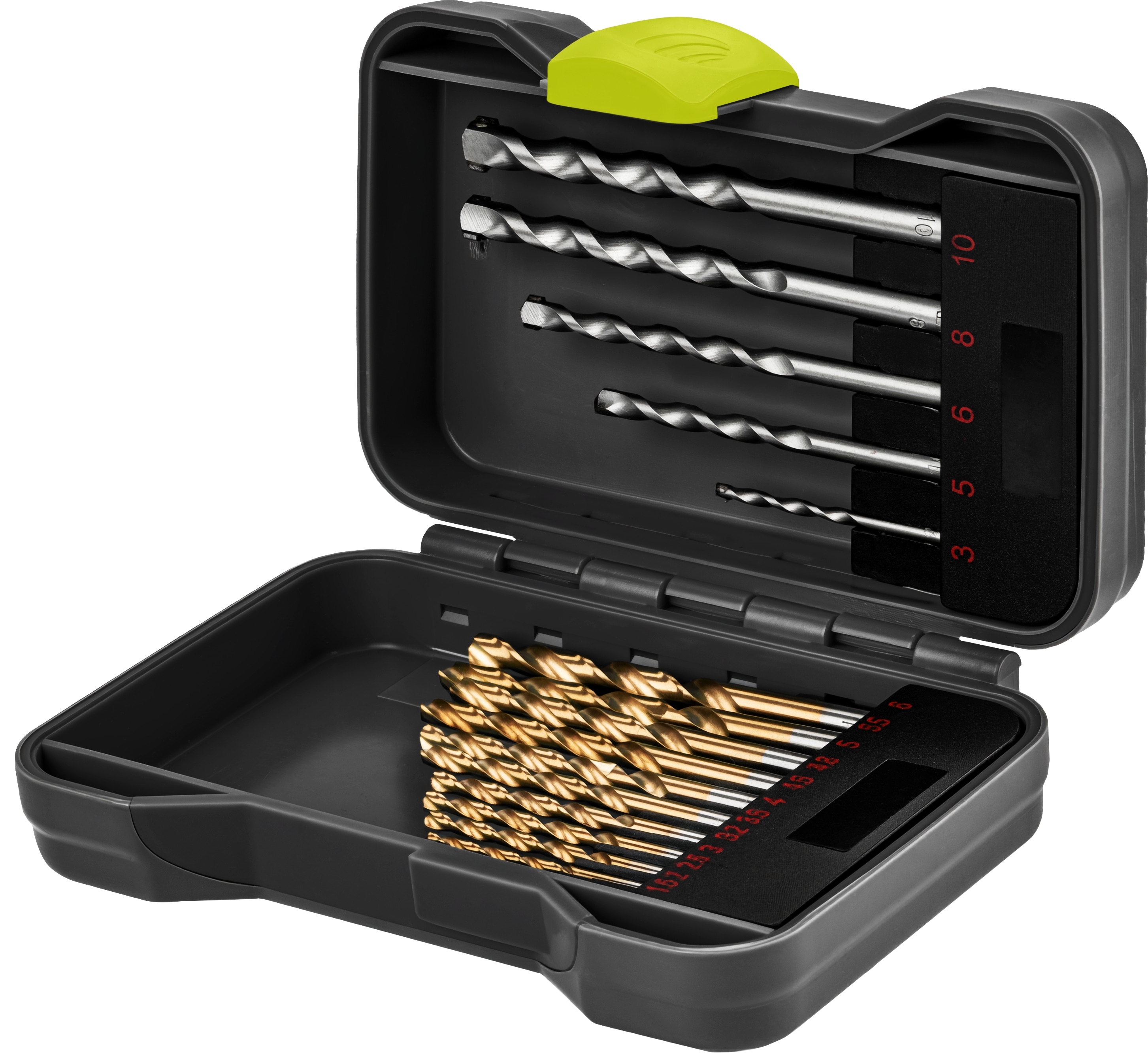 GOOBAY TOOLS Metall- & Steinbohrer-Set, 77848, 1,5-10 mm, 17-teilig GOOBAY TOOLS Metall- & Steinbohrer-Set, 77848, 1,5-10 mm, 17-teilig