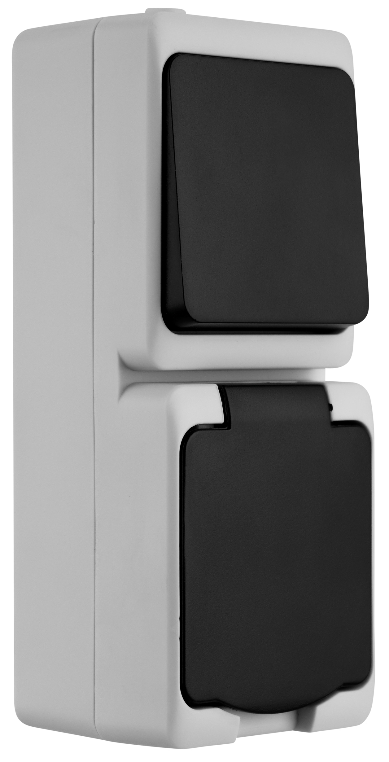 REV Feuchtraum-Steckdosenkombi AquaMini. Aufputz, Aus- u. Wechselschalter