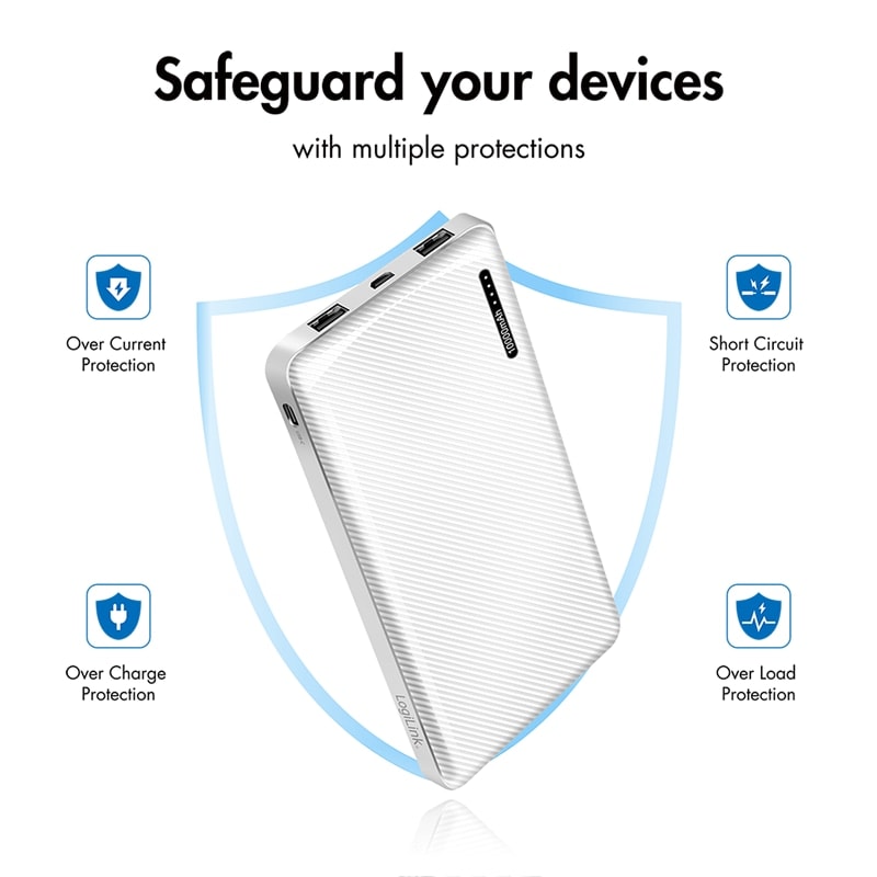 LOGILINK POWERBANK PA0316, 10.000mAh, 2-fach USB-A Ausgang