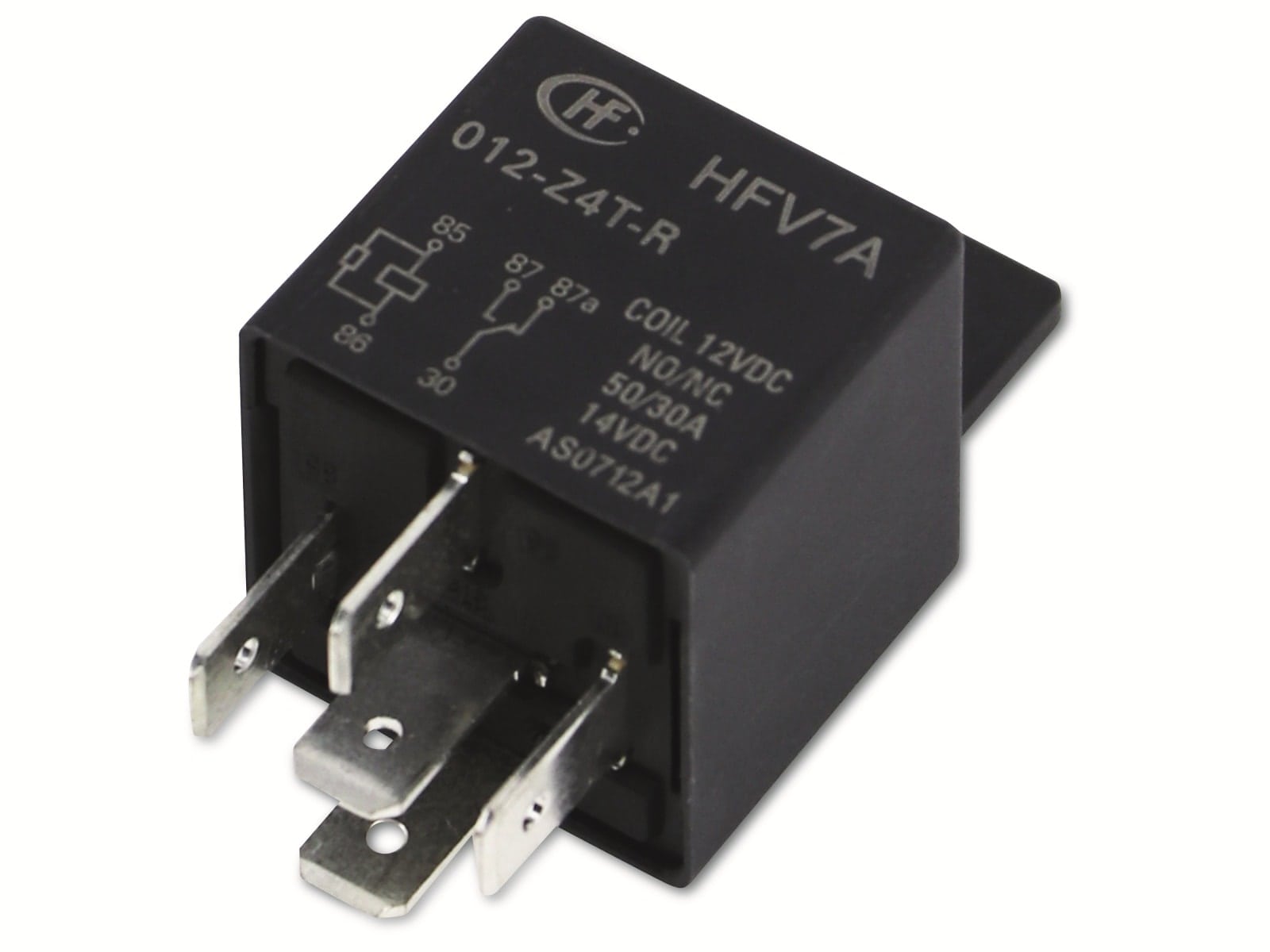 KFZ-Relais HFV7A012-Z4T-R, 12 V/50(30) A KFZ-Relais HFV7A012-Z4T-R, 12 V/50(30) A
