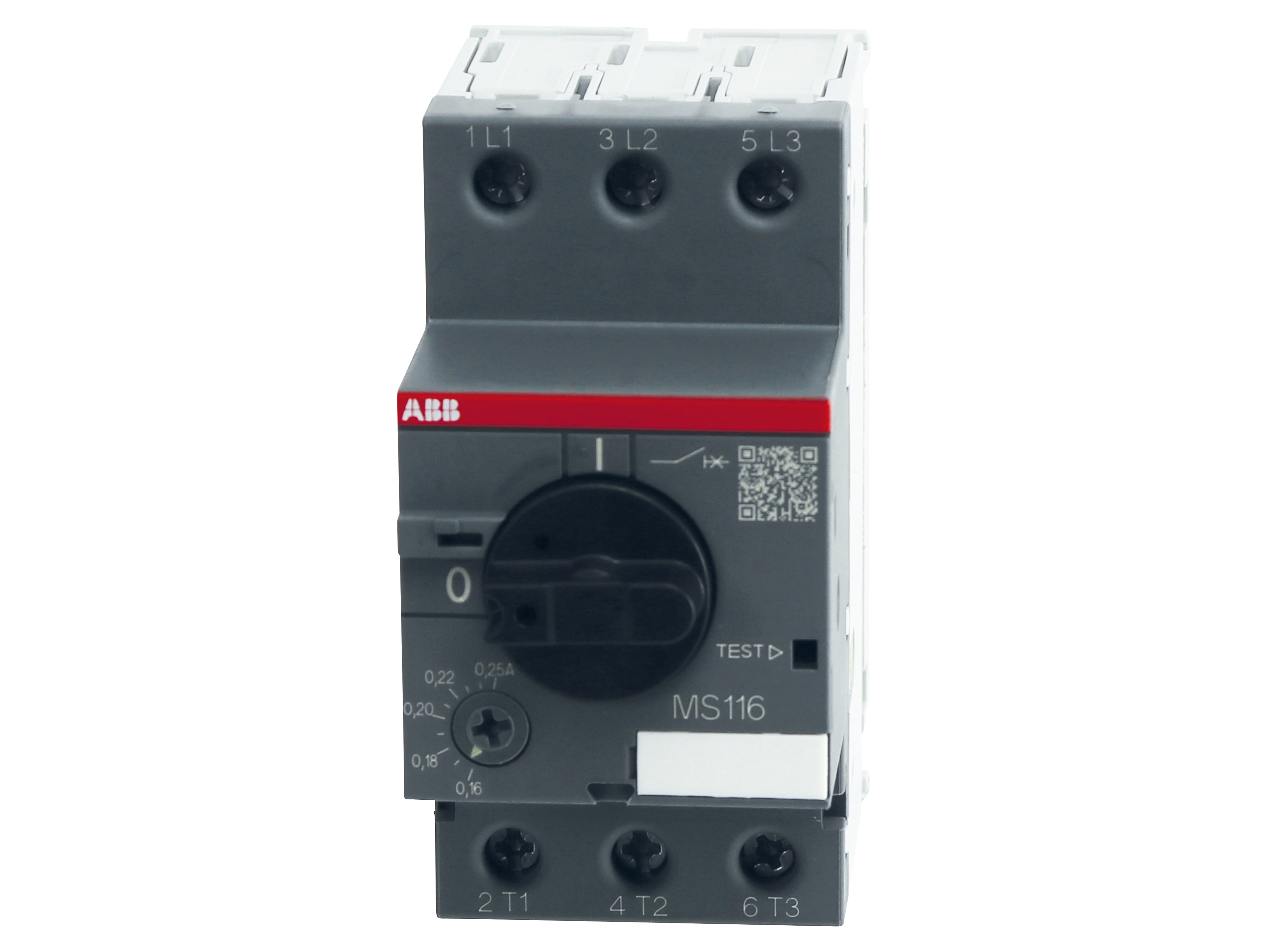 ABB Motorschutzschalter MS116-0.25, Auslöseklasse 10 A, 0.16...0.25 A