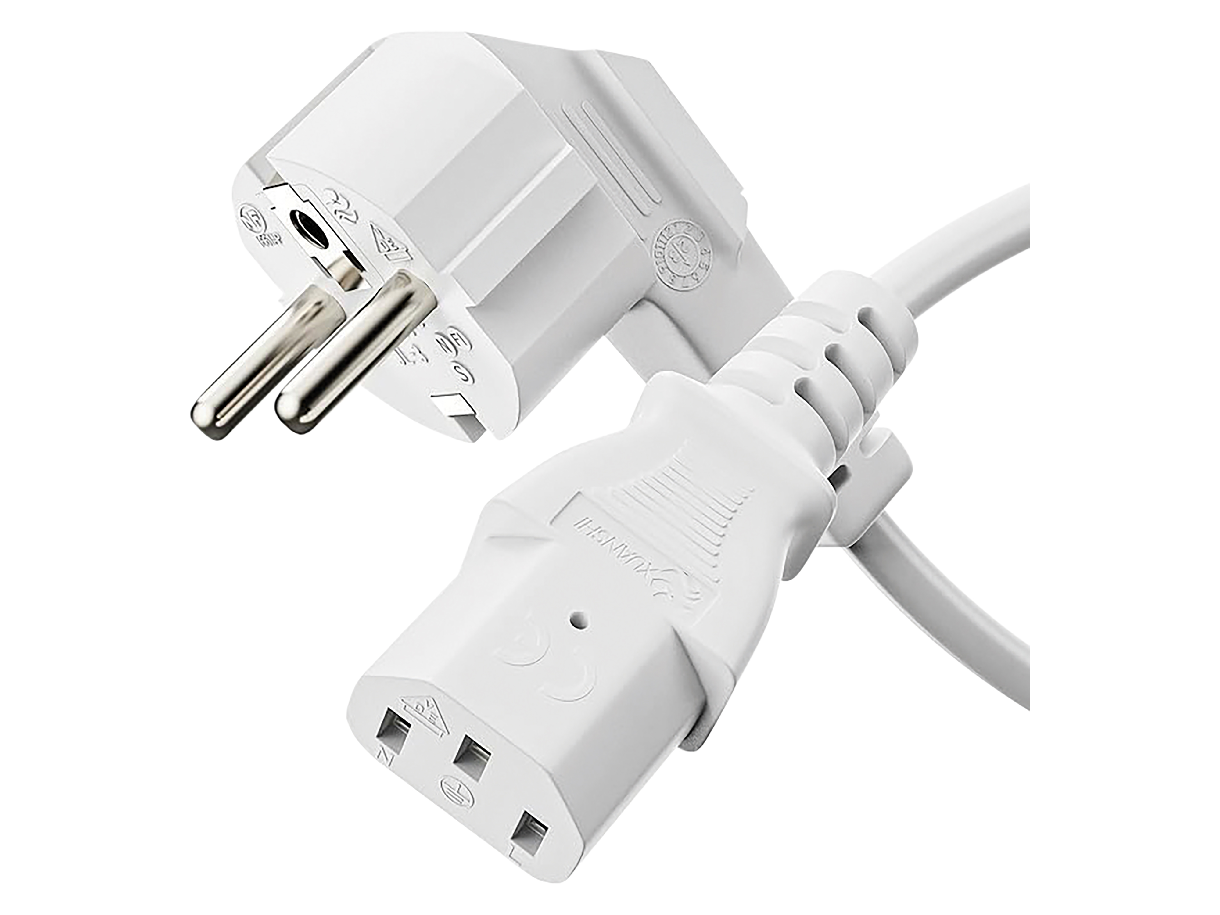 SONERO Netzkabel Schutzkontaktstecker, X-SKW-C13G-030W, 90°, weiß, 3m SONERO Netzkabel Schutzkontaktstecker, X-SKW-C13G-030W, 90°, weiß, 3m