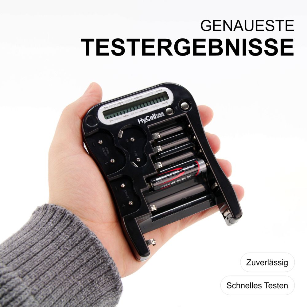 HYCELL LCD Batterie-Tester, für Batterien und Akkus