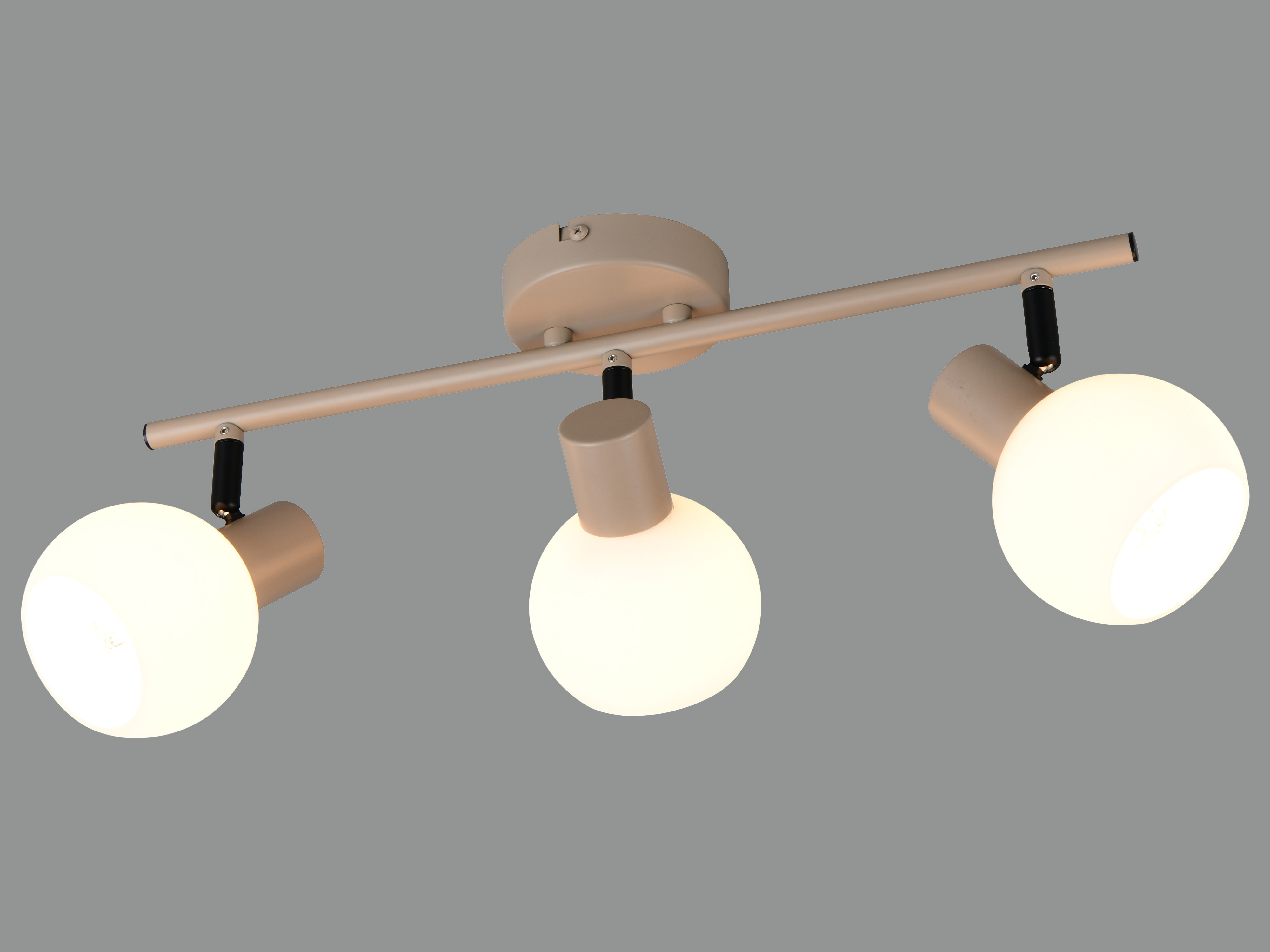 REALITY Deckenleuchte 3 flg. Boba R86373043, E14, ohne LM, IP20, beige